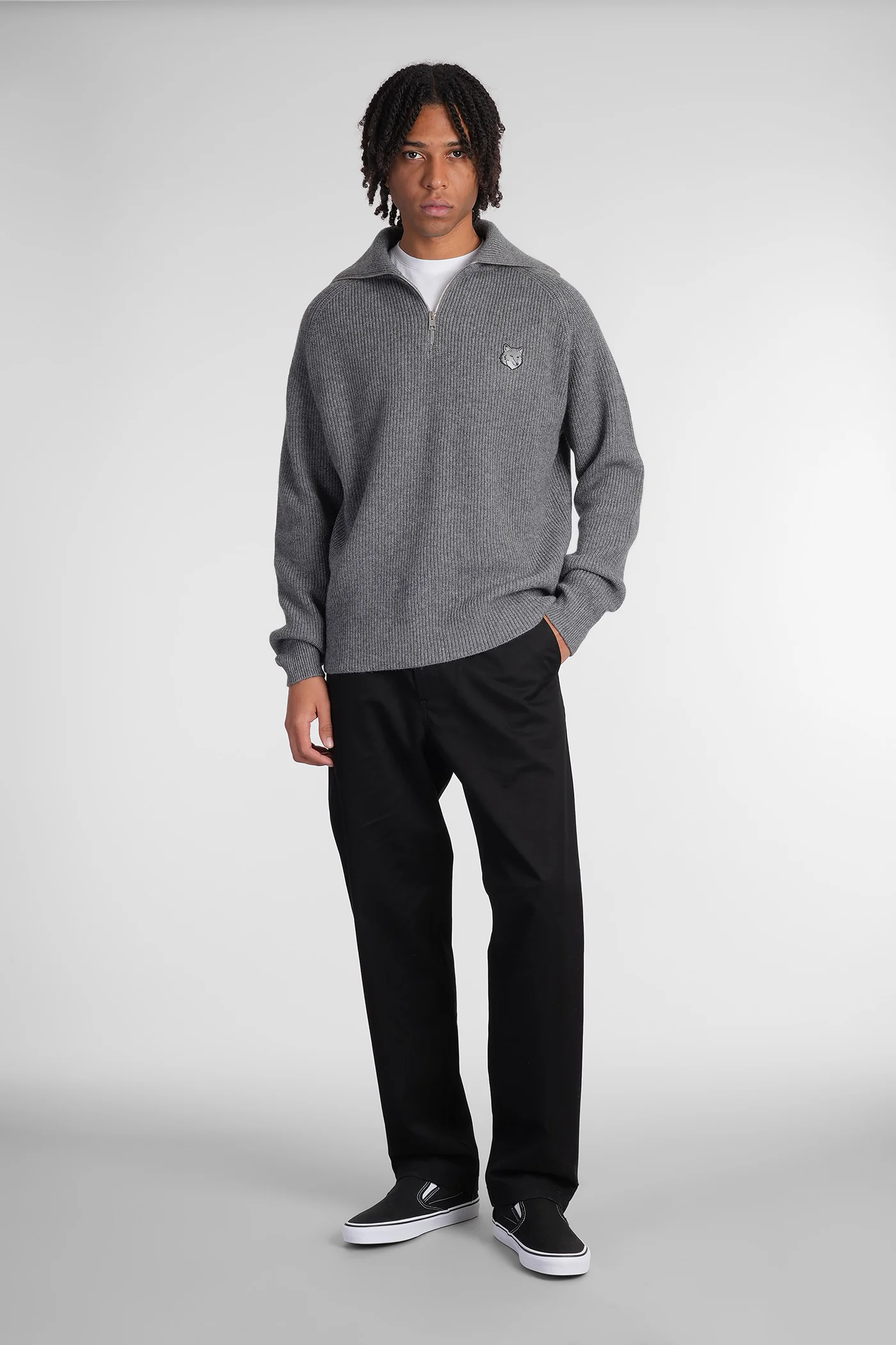 Knitwear in grey wool - Image 2