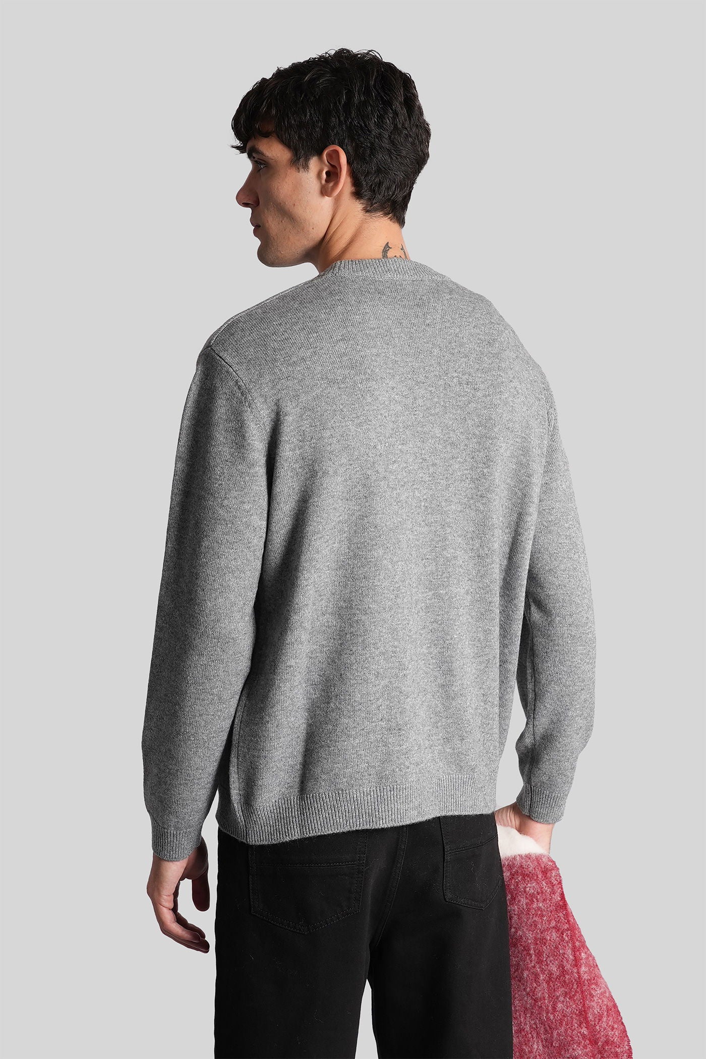 Knitwear in grey wool - Image 3