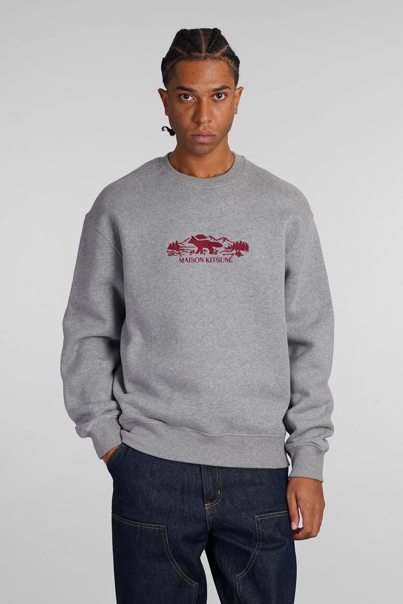 Sweatshirt in grey cotton