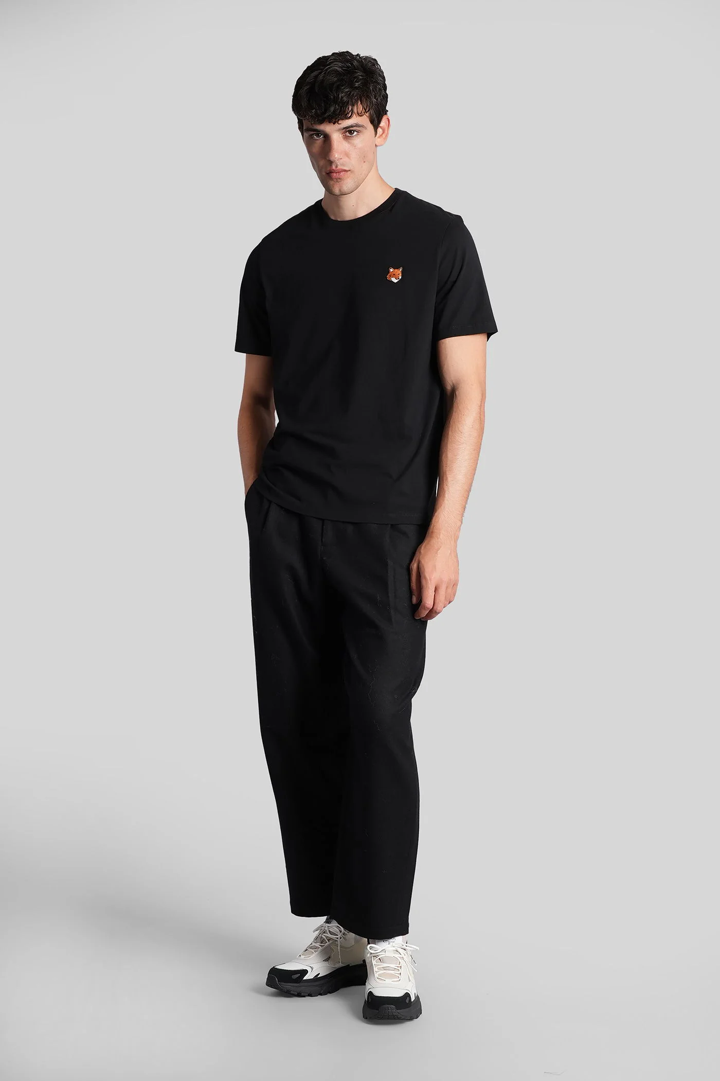 T-Shirt in black cotton - Image 2