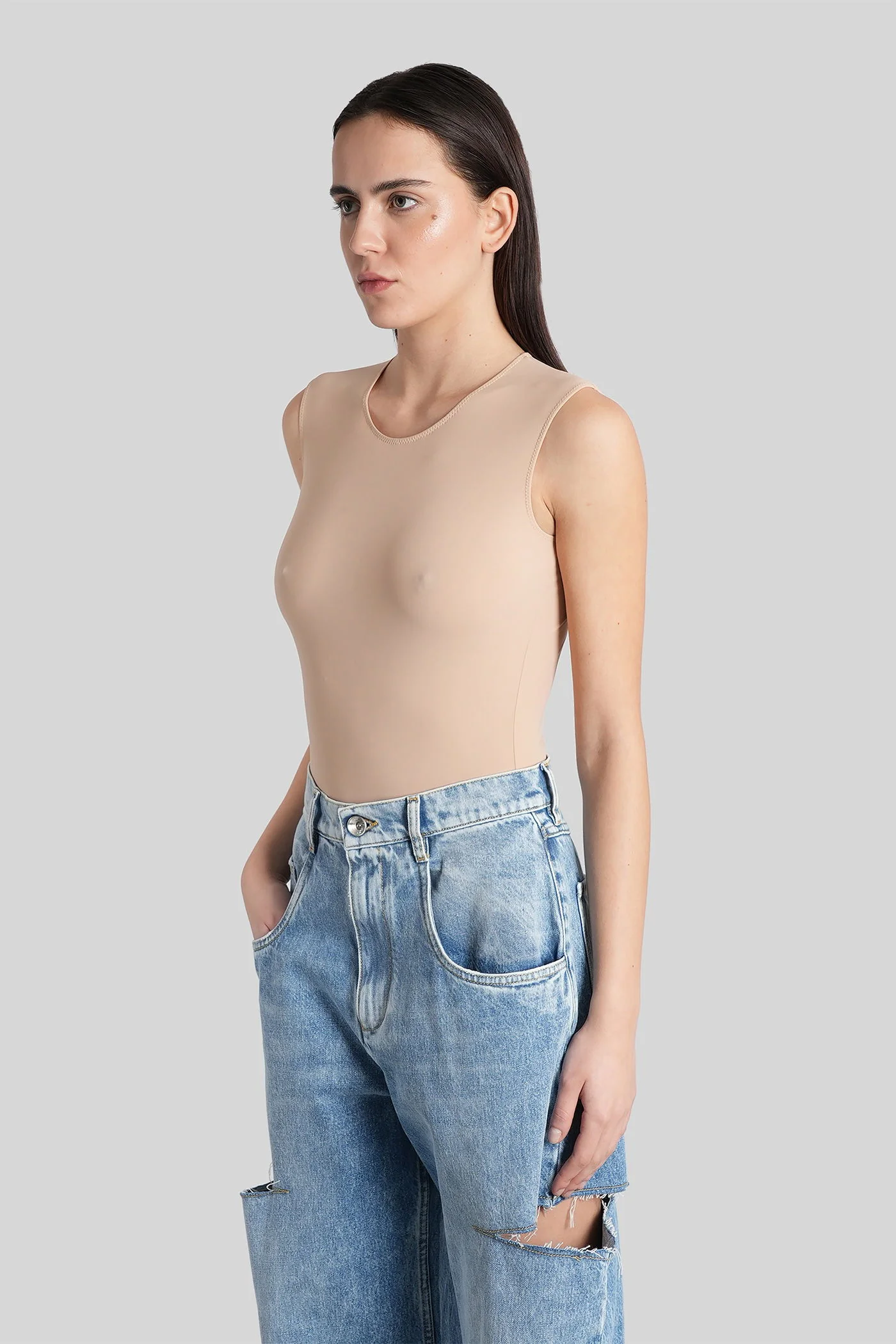 Body in beige polyamide - Image 4