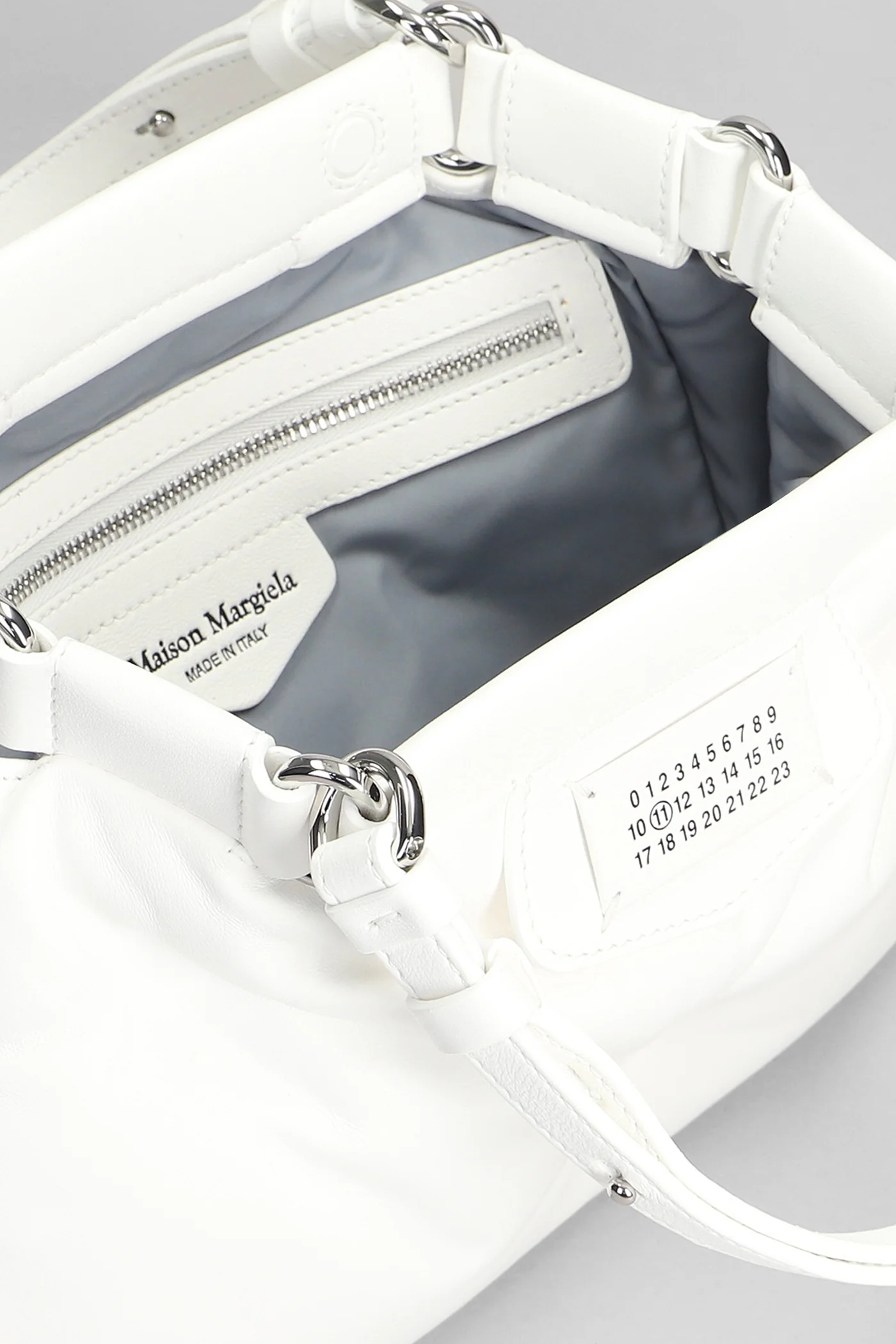 Glam slam Hand bag in white leather - Image 4