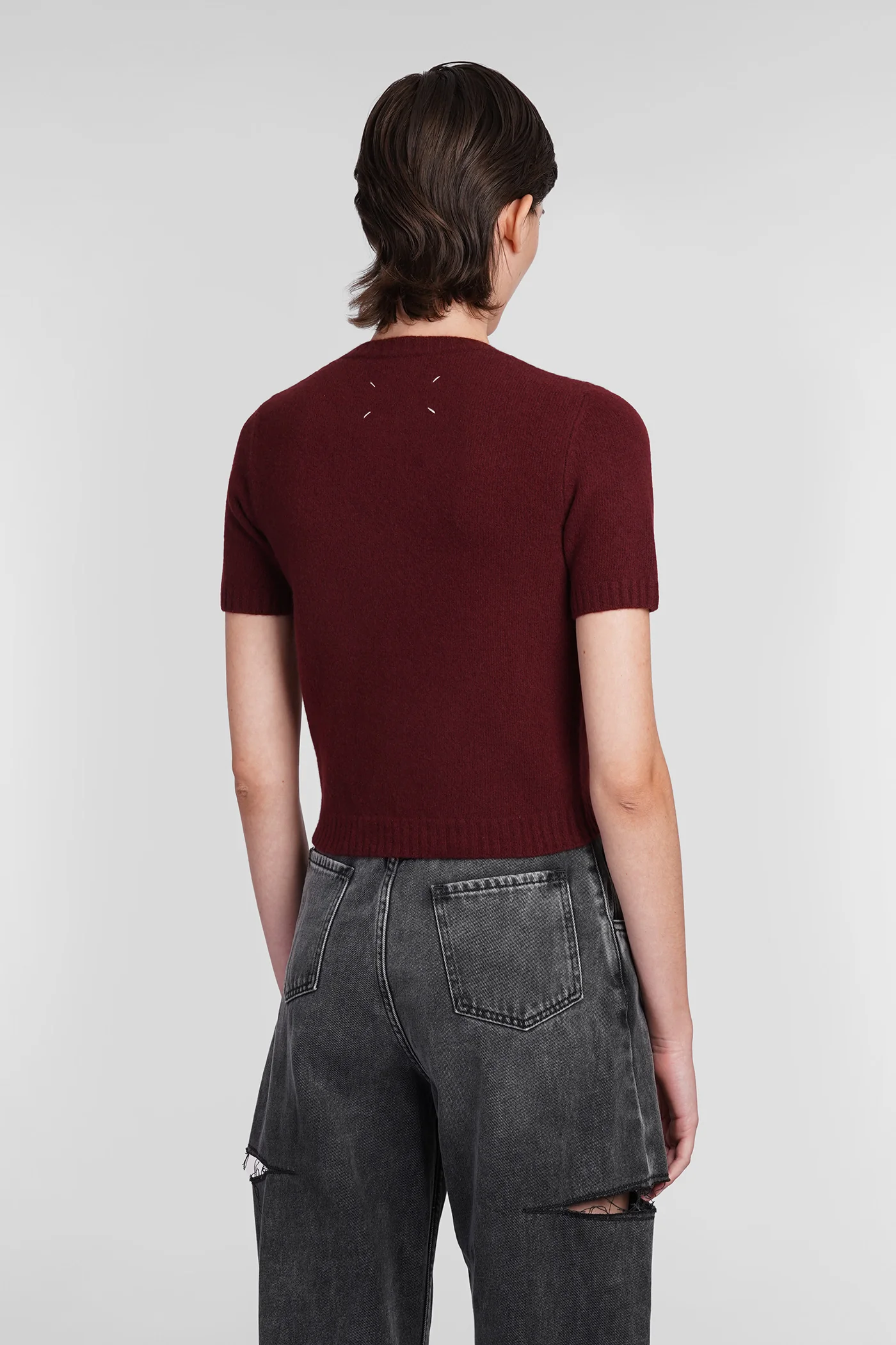 Knitwear in bordeaux wool - Image 3