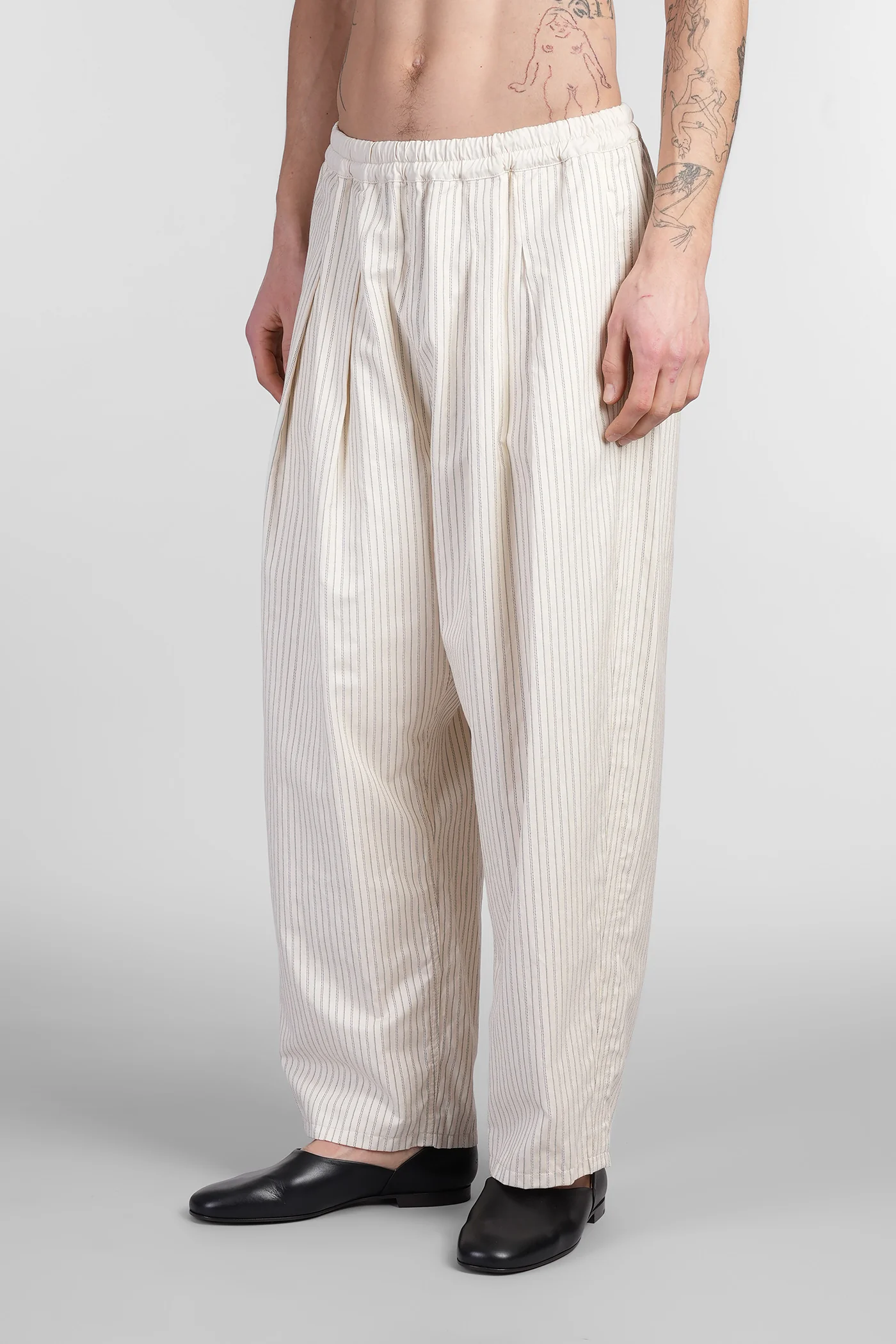 Pants in beige cotton - Image 4