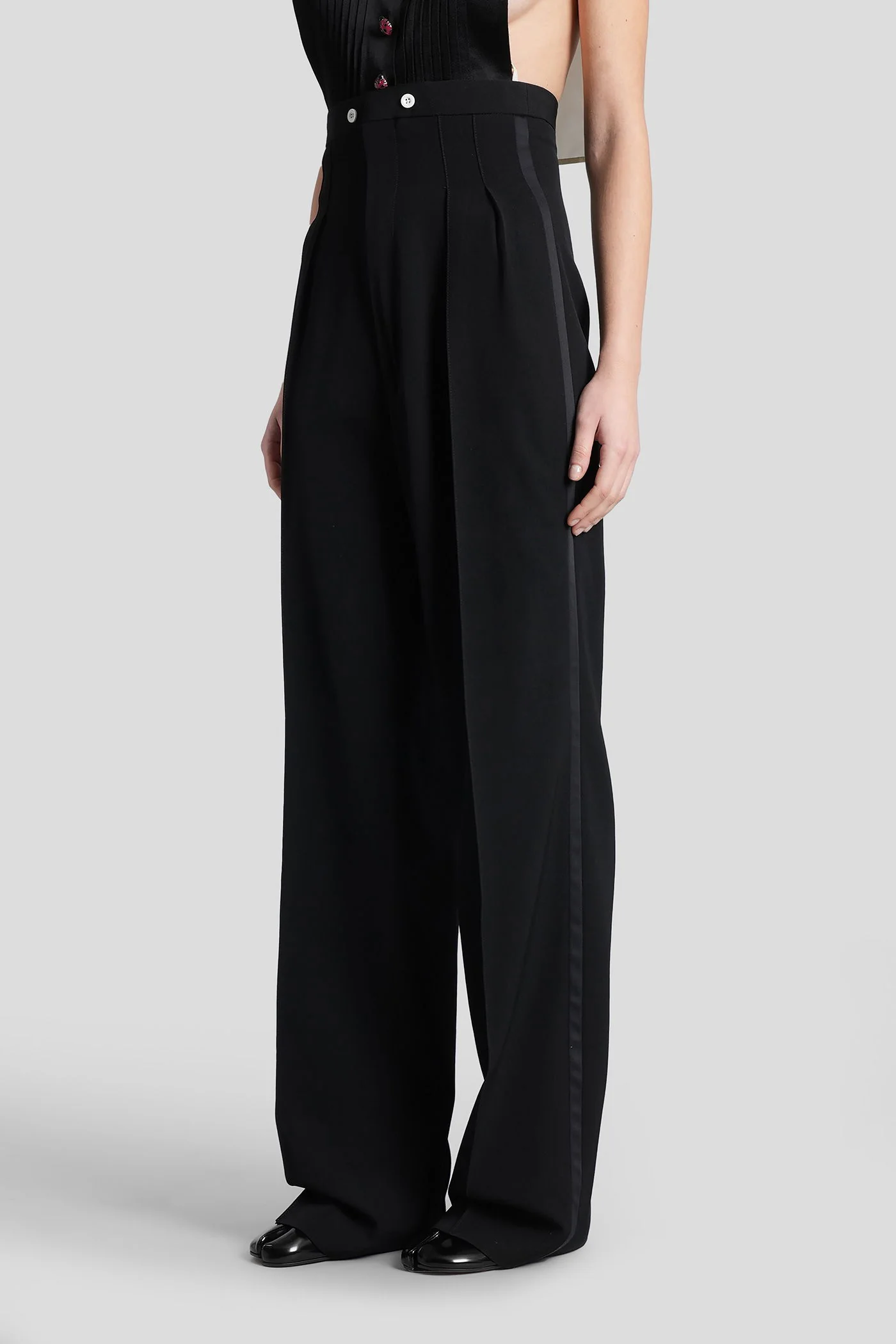 Pants in black wool - Image 4