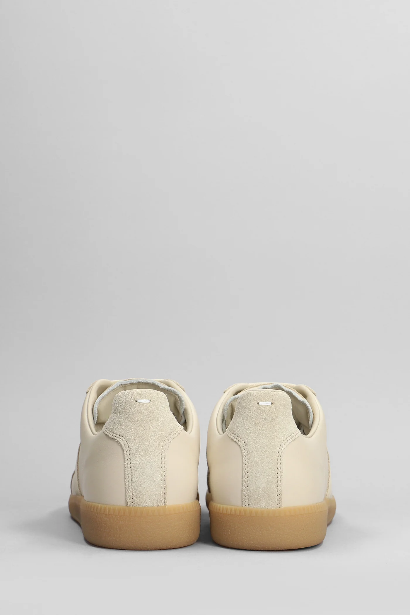 Replica Sneakers in beige suede and leather - Image 4