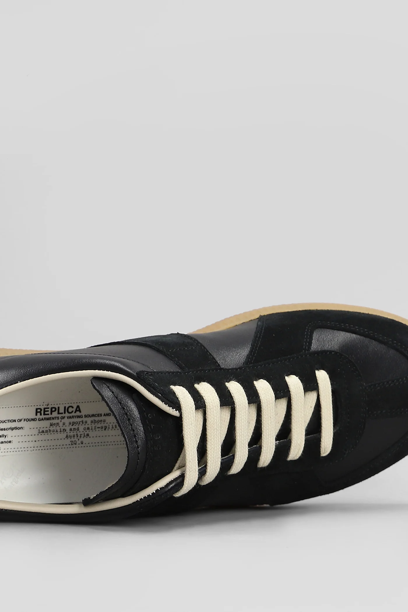 Replica Sneakers in black suede and leather - Image 4