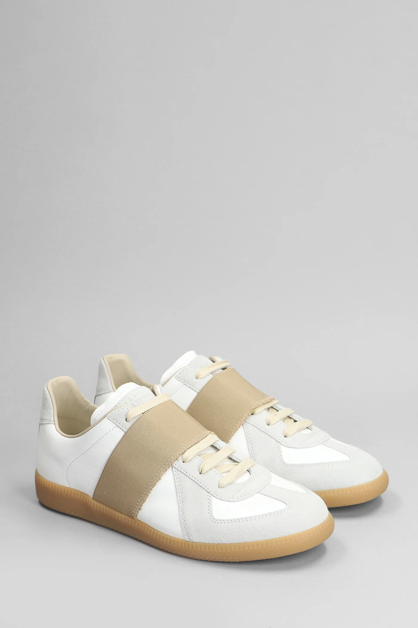 Replica Sneakers in white suede and leather - Image 2
