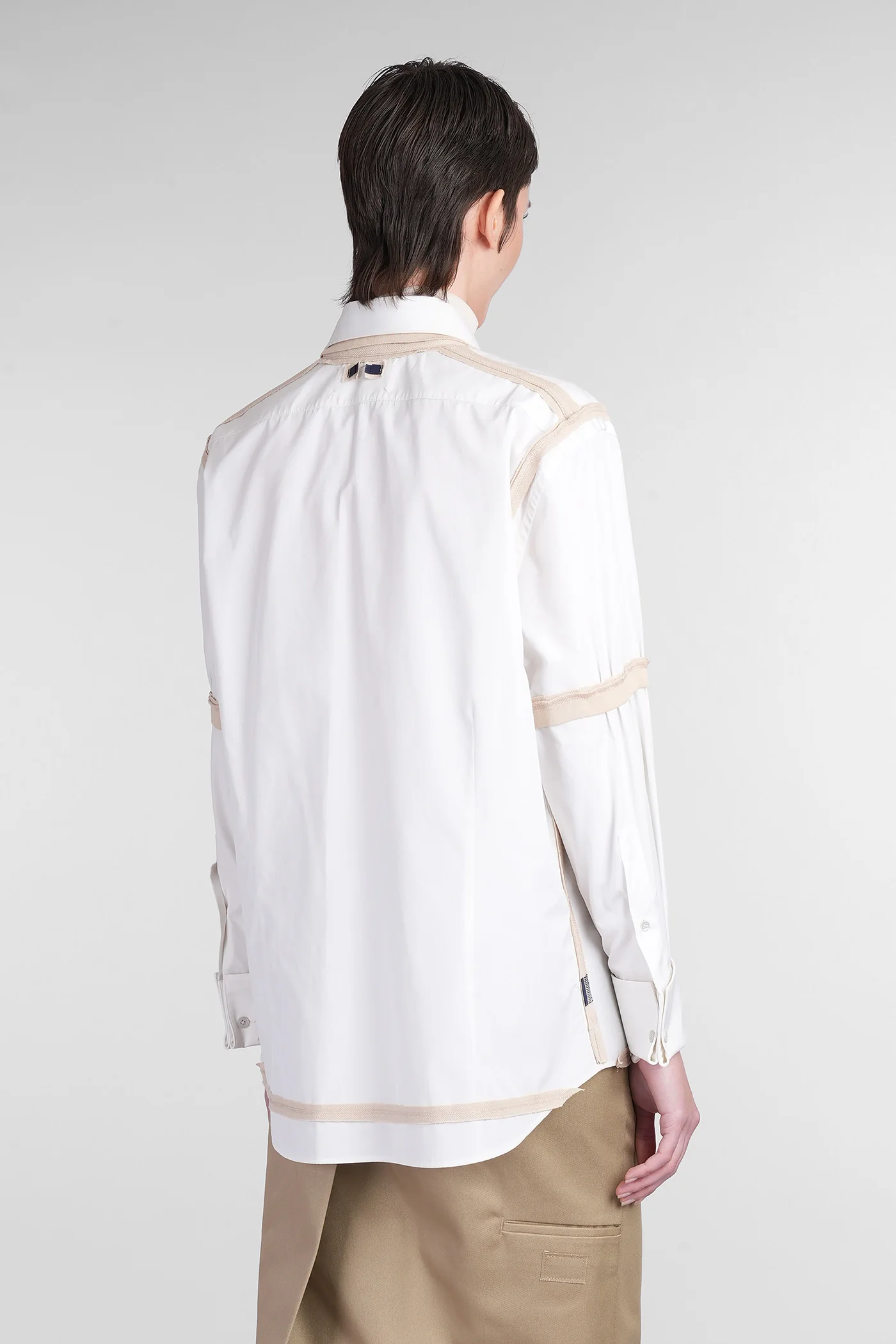 Shirt in beige cotton - Image 3