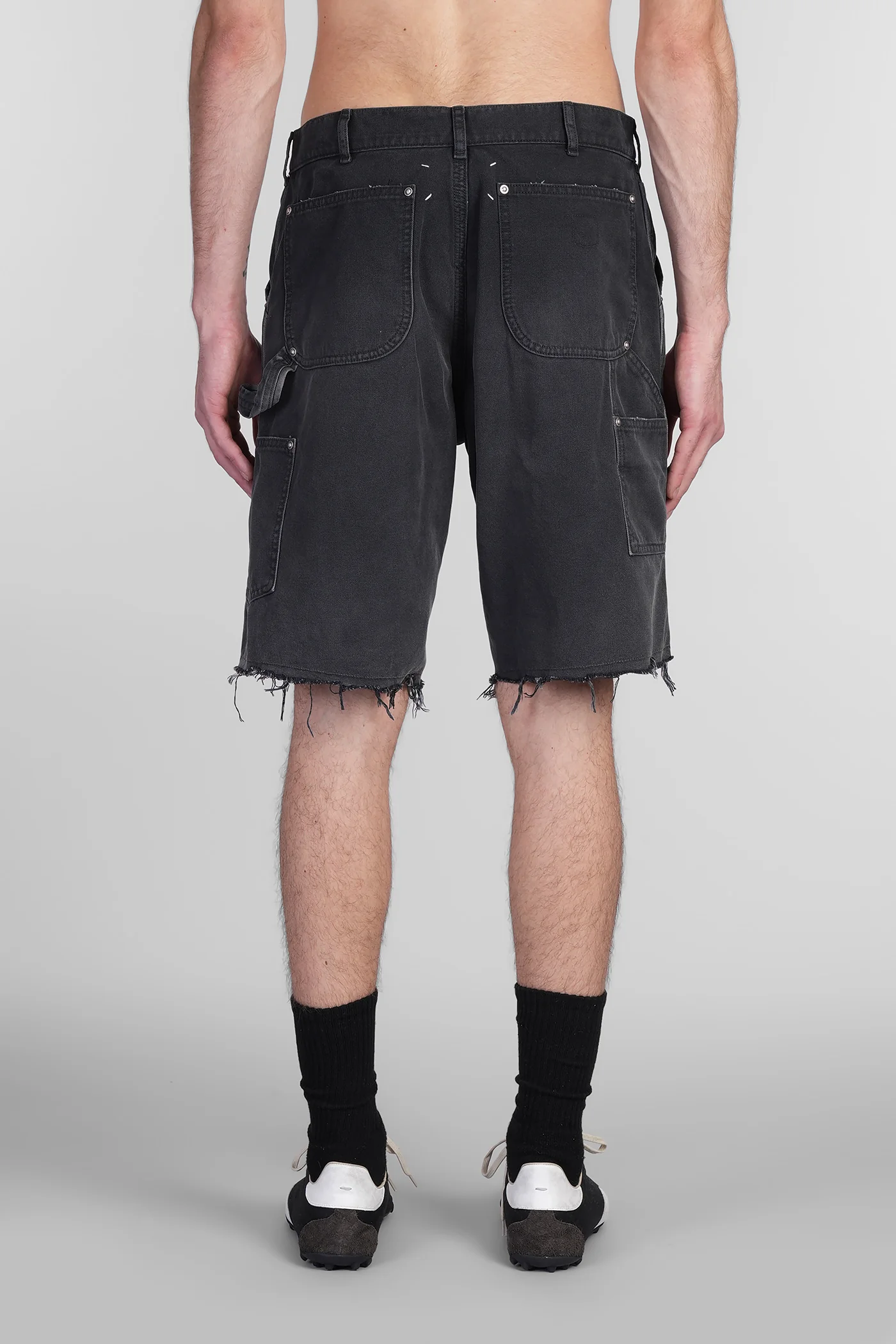 Shorts in black denim - Image 3