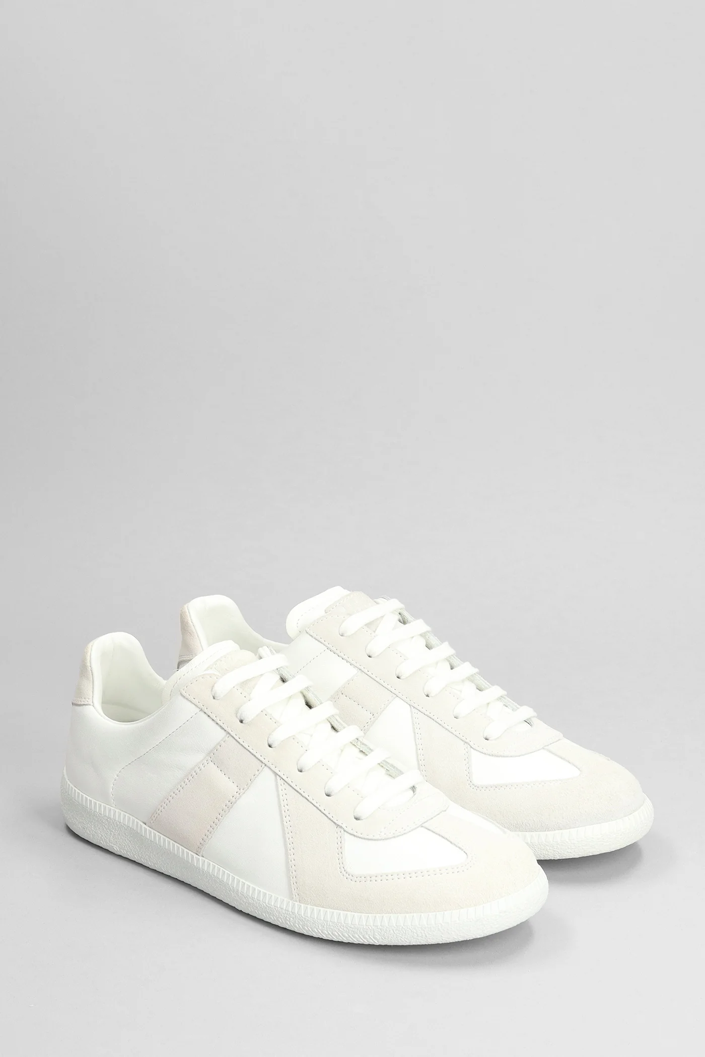 Sneakers in white suede and leather - Image 2