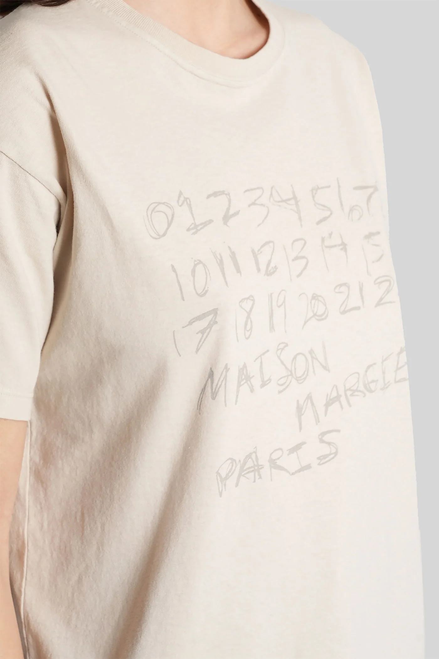 T-Shirt in beige cotton - Image 10