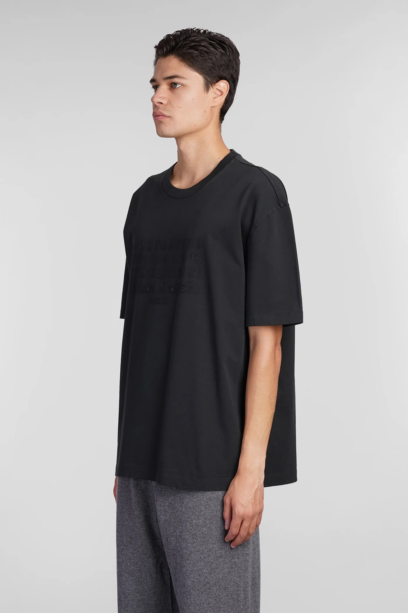 T-Shirt in black cotton - Image 4