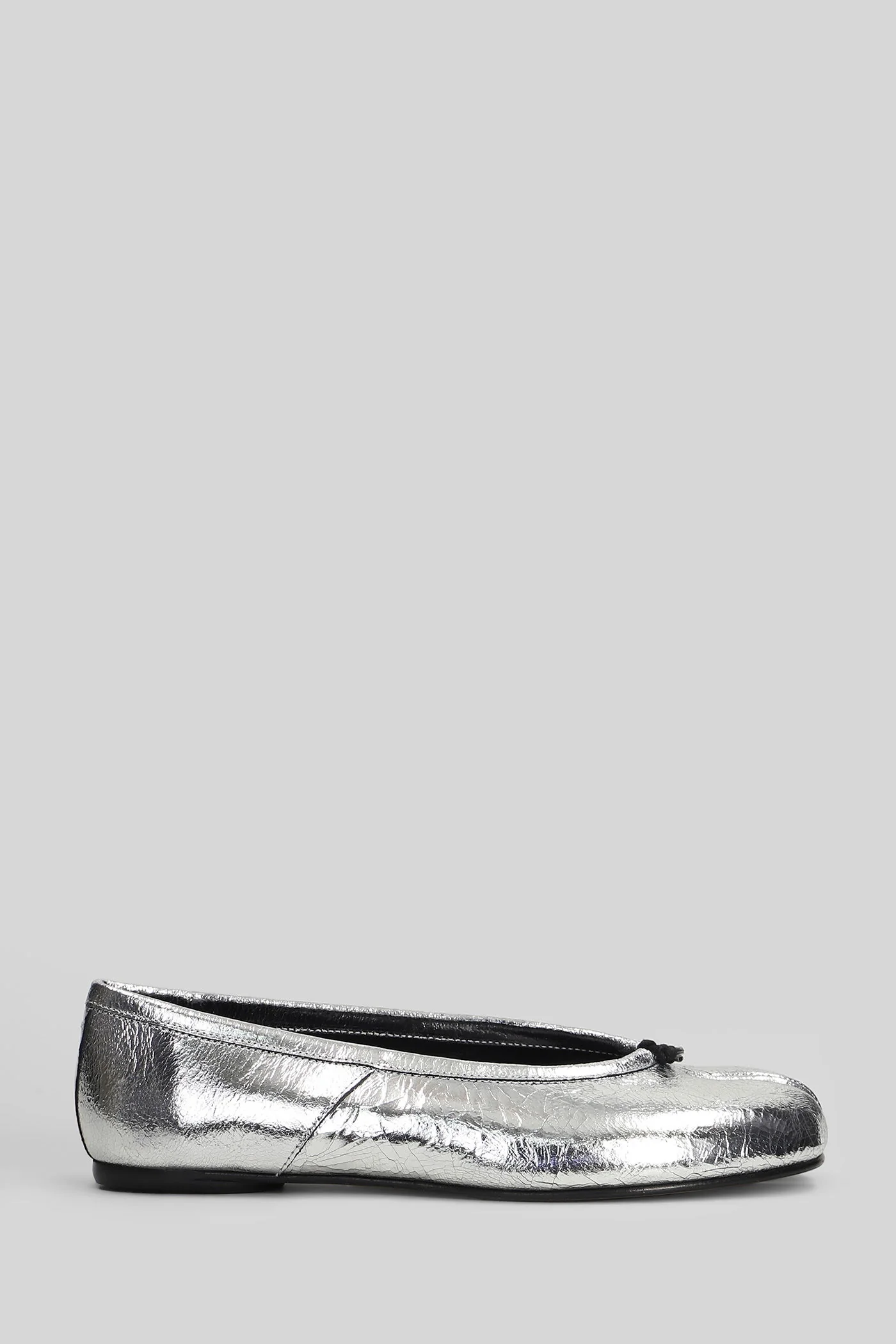 Tabi Ballet flats in silver leather - Image 21