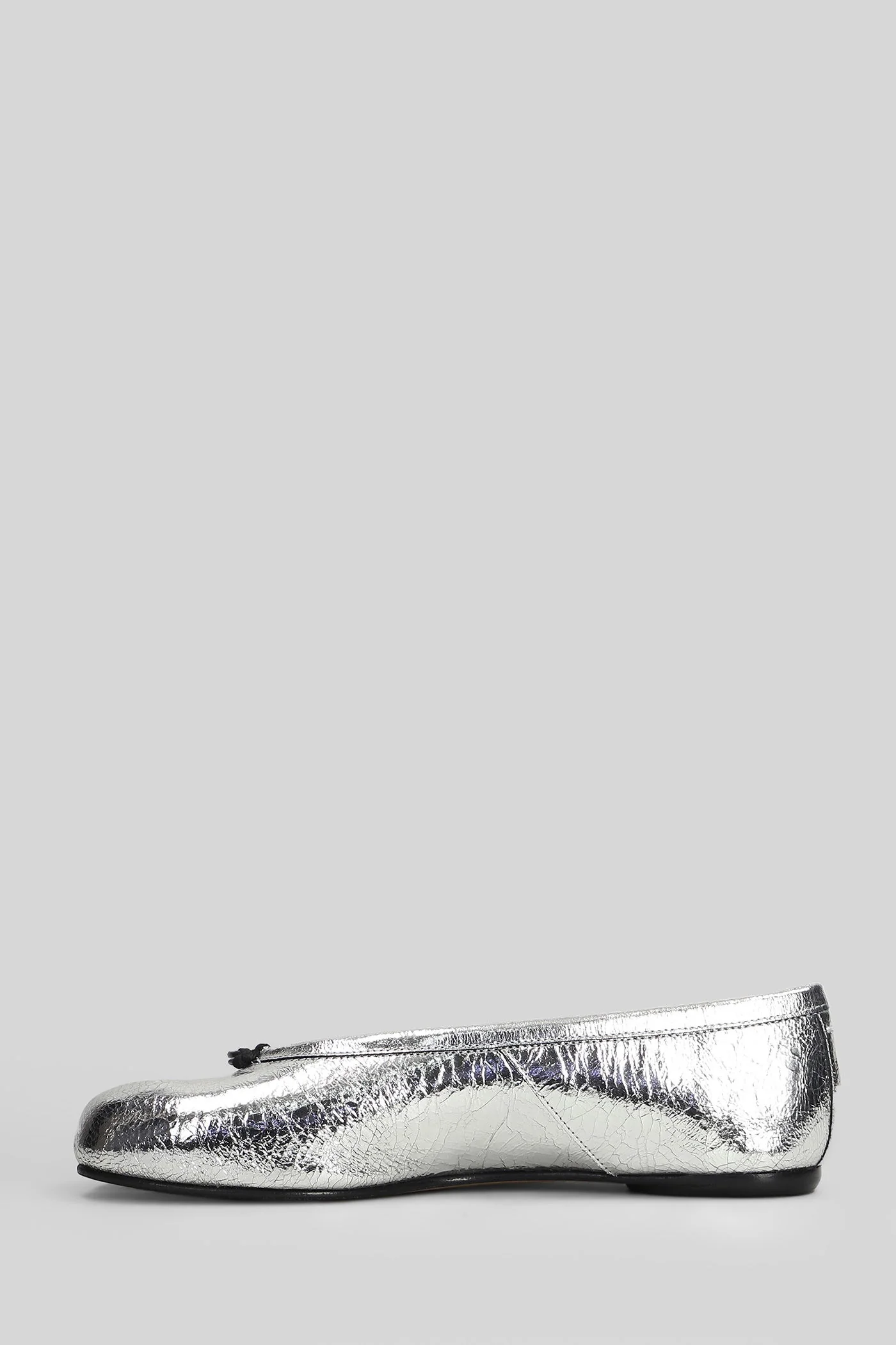 Tabi Ballet flats in silver leather - Image 28