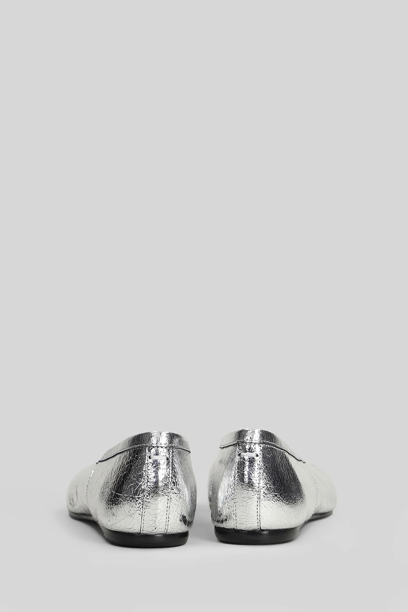 Tabi Ballet flats in silver leather - Image 29