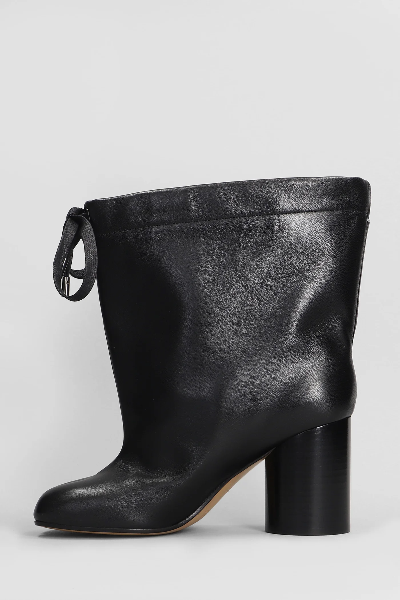 Tabi High heels Ankle boots in black leather - Image 3