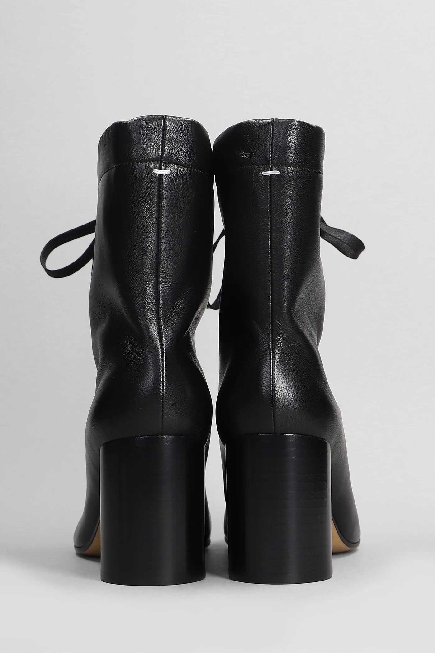 Tabi High heels Ankle boots in black leather - Image 4