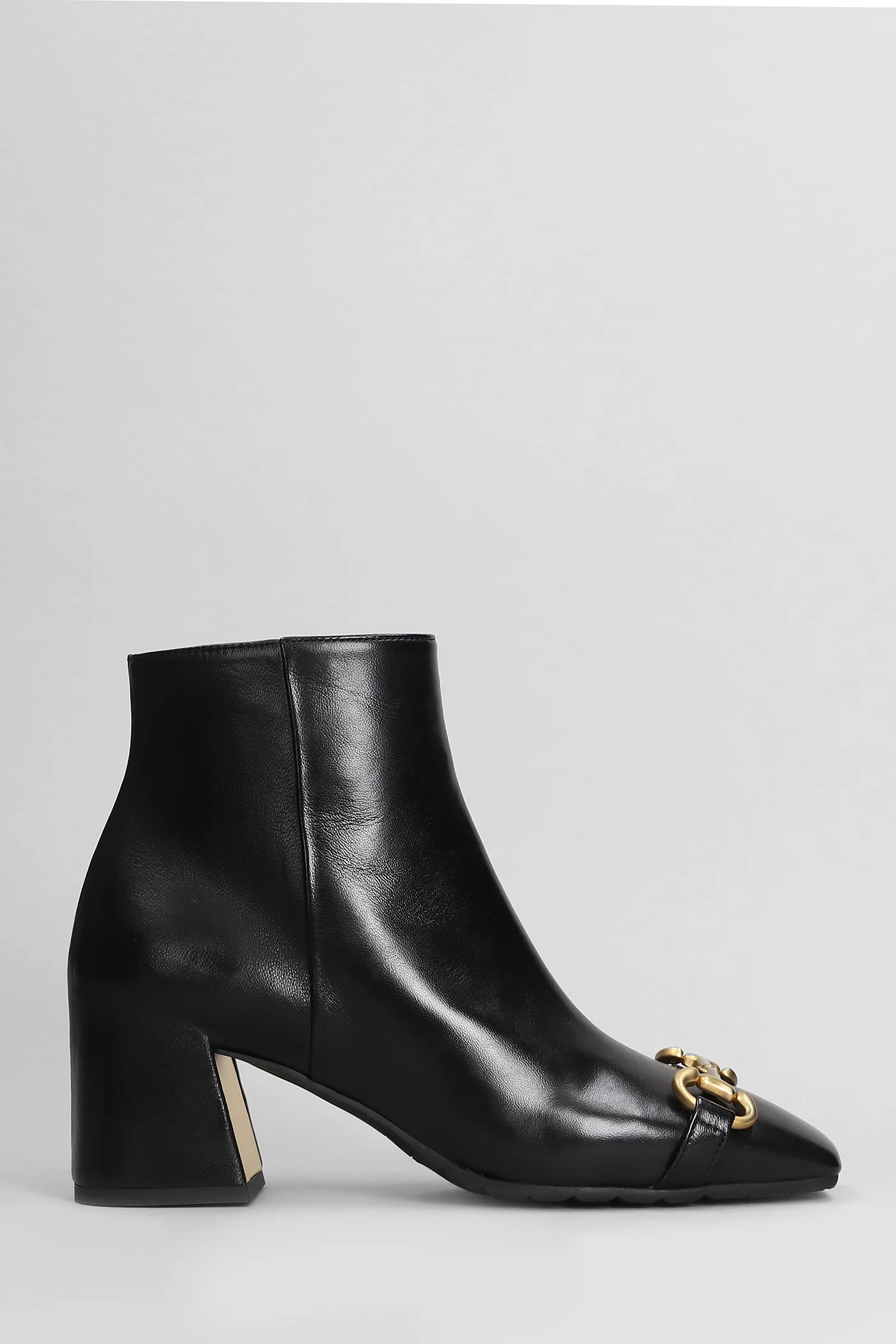 High heels Ankle boots in black leather