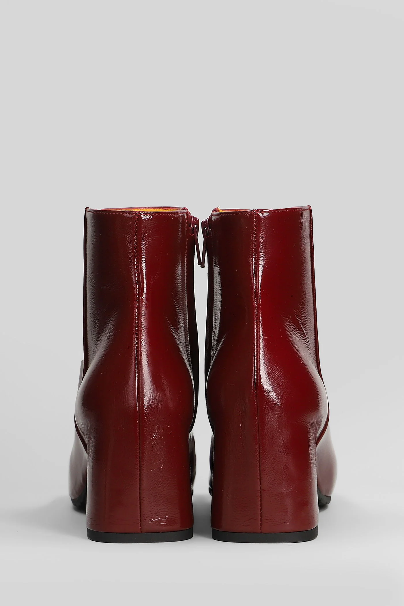 High heels Ankle boots in bordeaux leather - Image 4