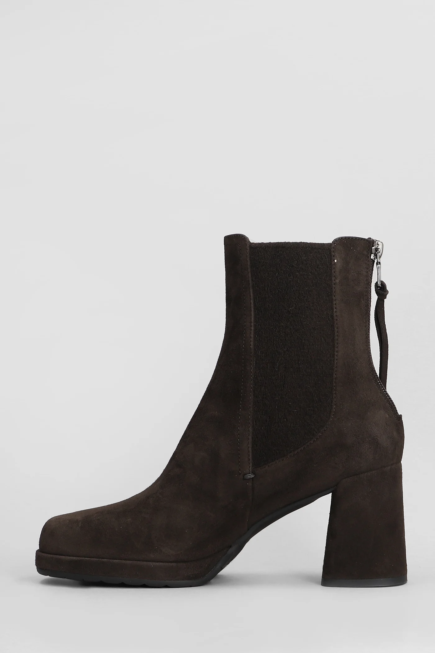 High heels Ankle boots in dark brown suede - Image 3