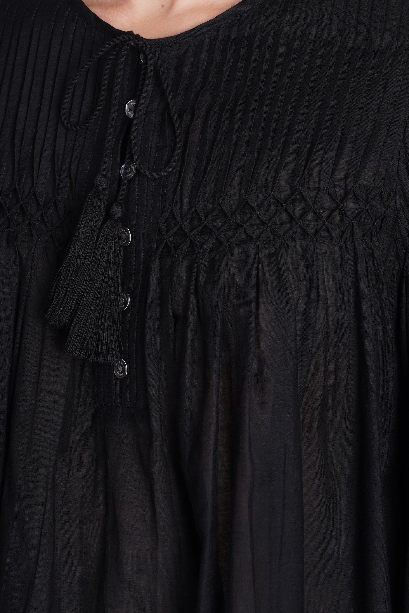 Axeliana Blouse in black cotton - Image 5