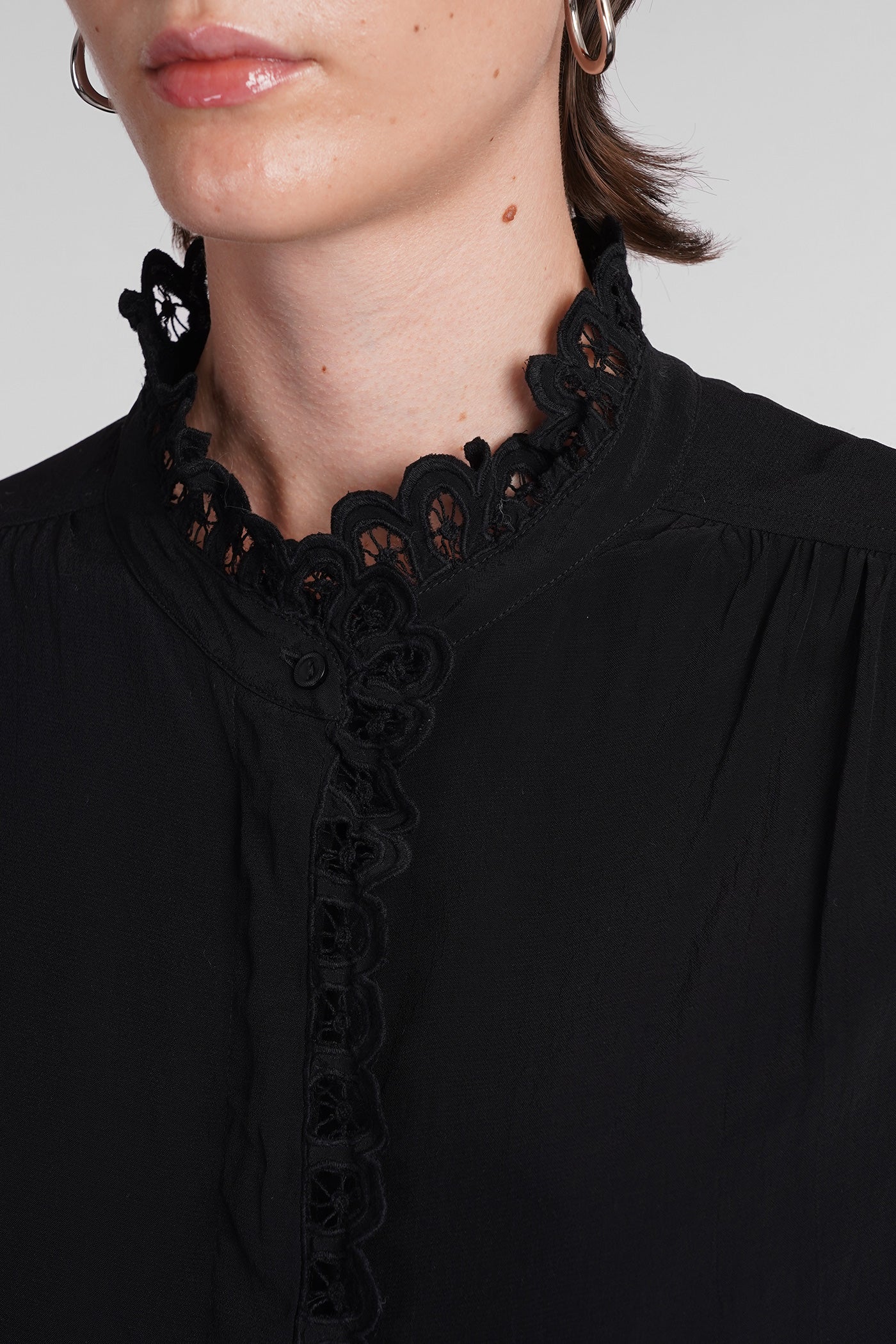 Estela Shirt in black viscose - Image 5