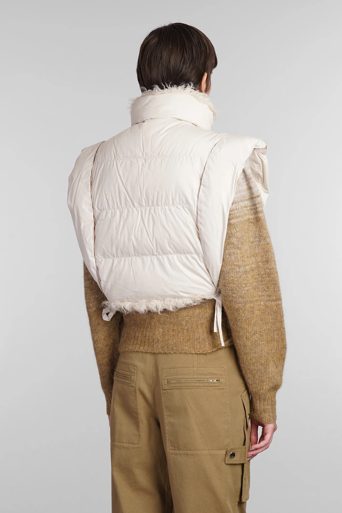 Hoodiali puffer in beige polyester - Image 3