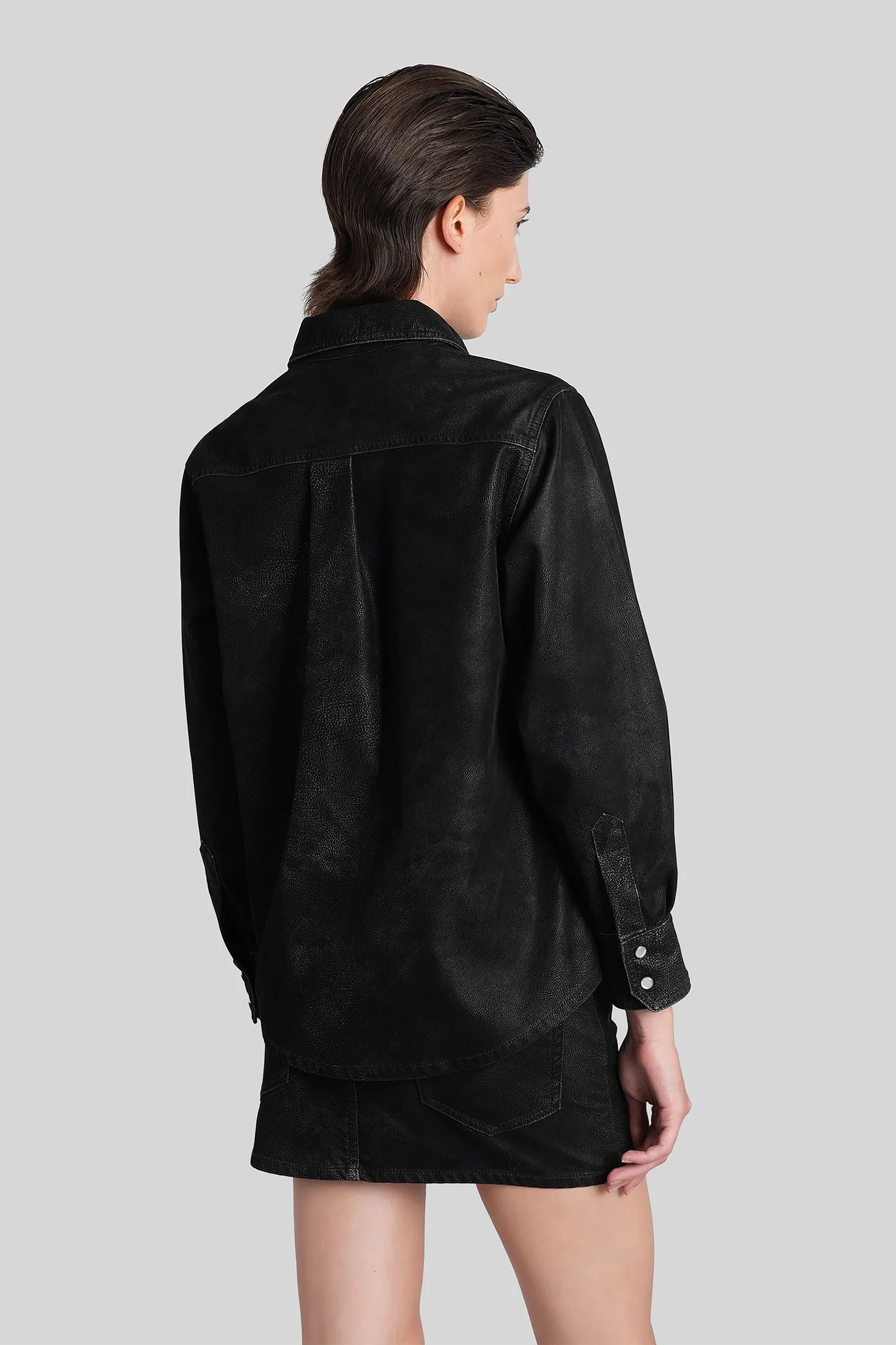Karima Shirt in black Polyuretan - Image 3