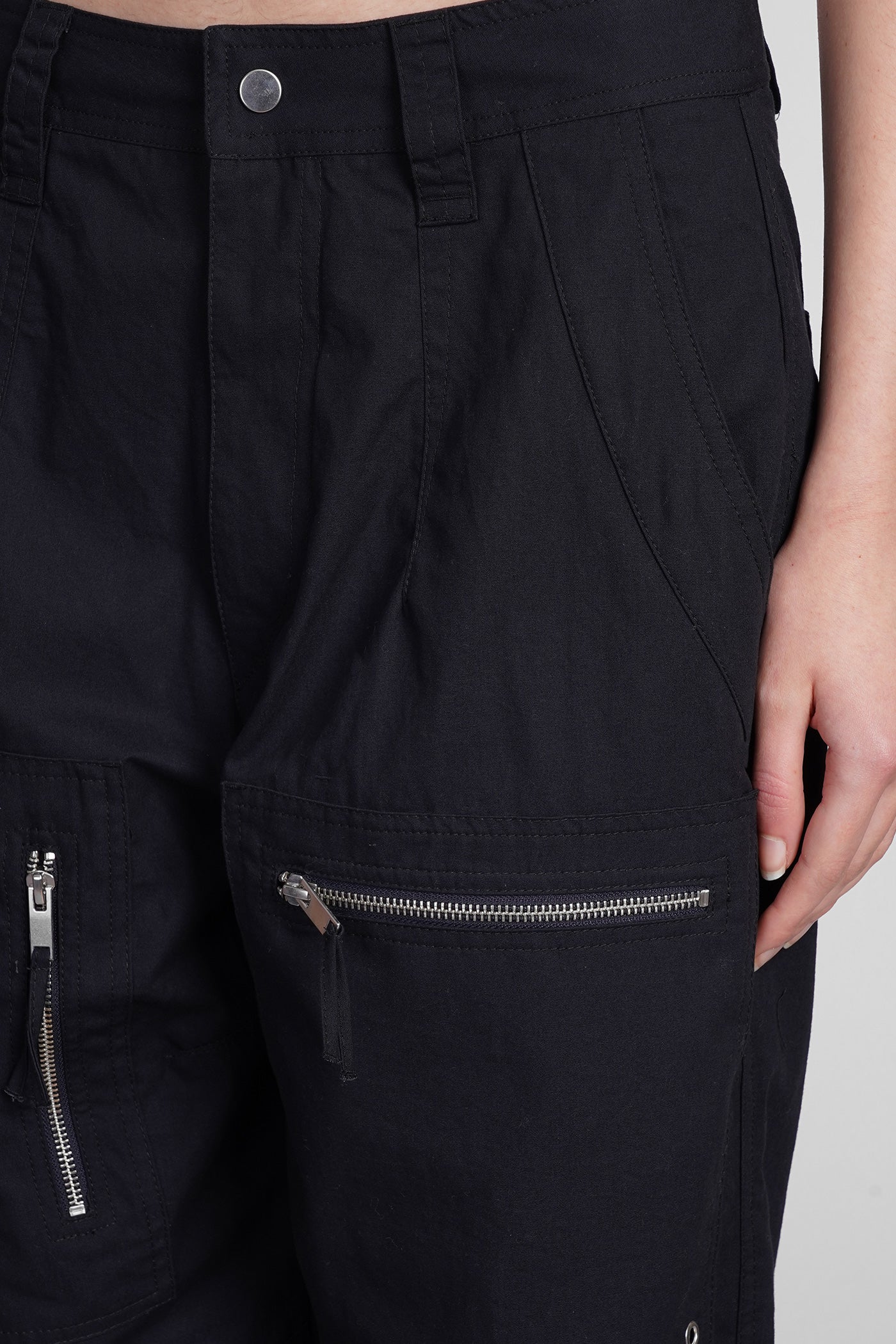 Kelvin Pants in black cotton - Image 5