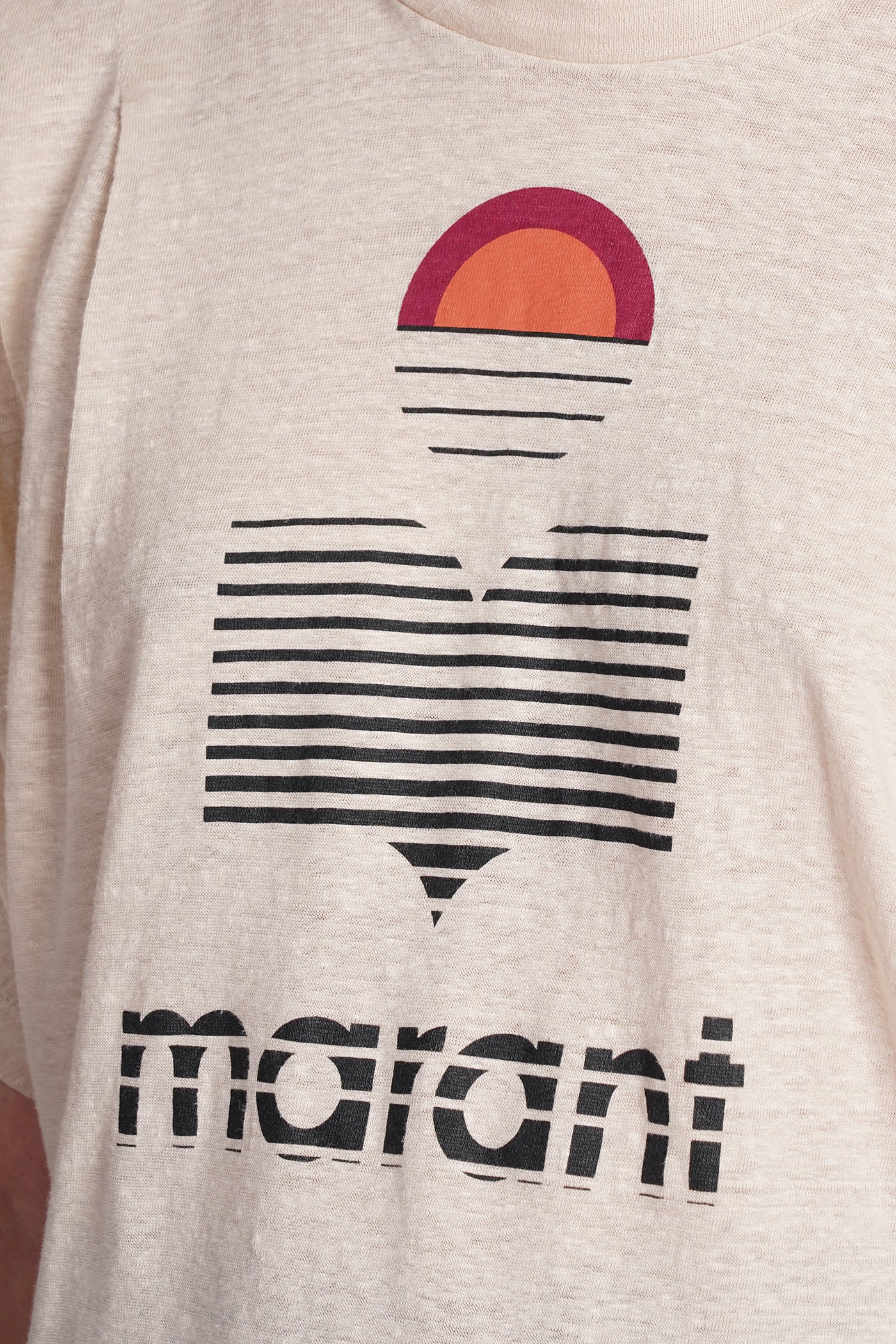 Kyanza T-Shirt in beige linen - Image 5