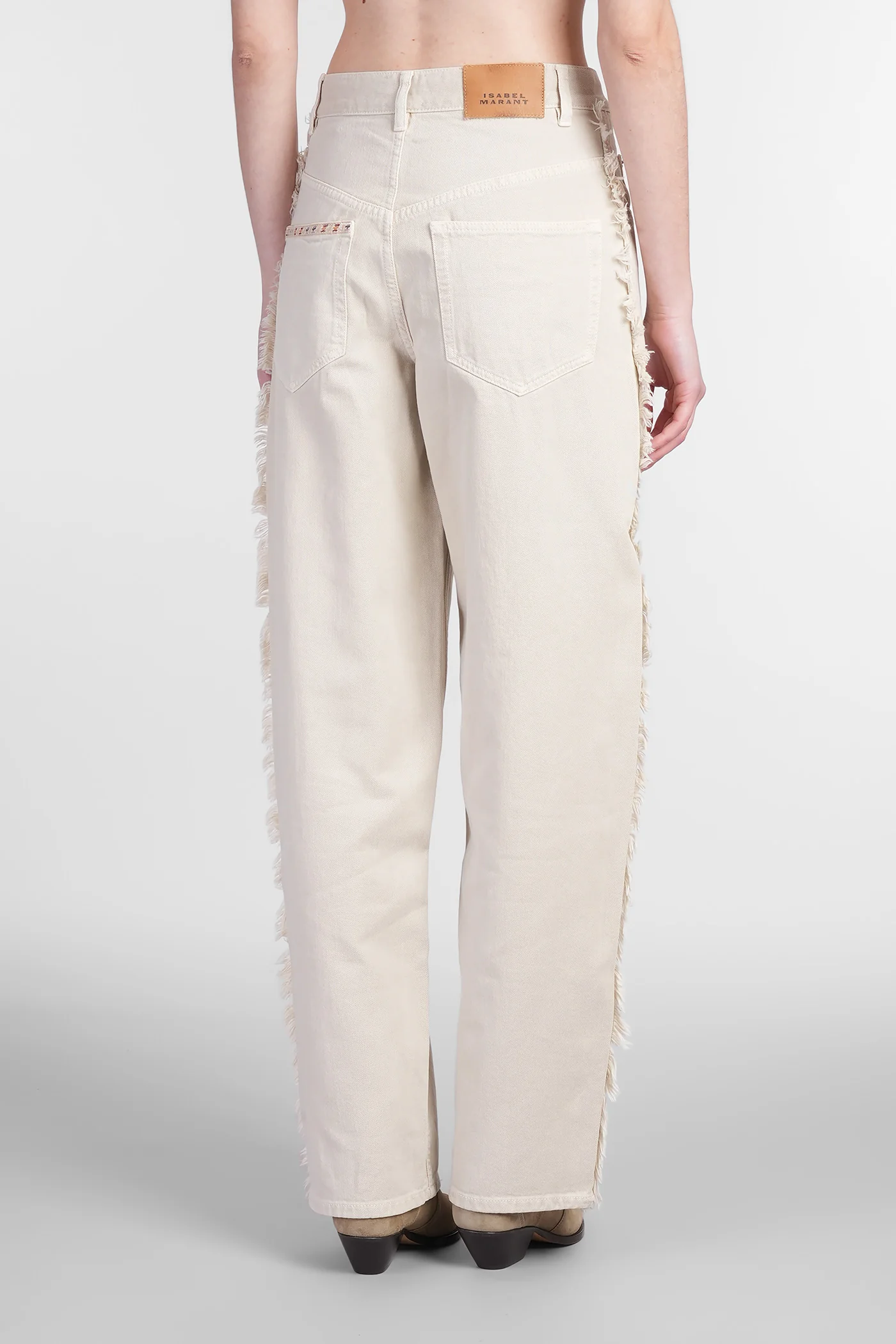 Maella Jeans in beige cotton - Image 3