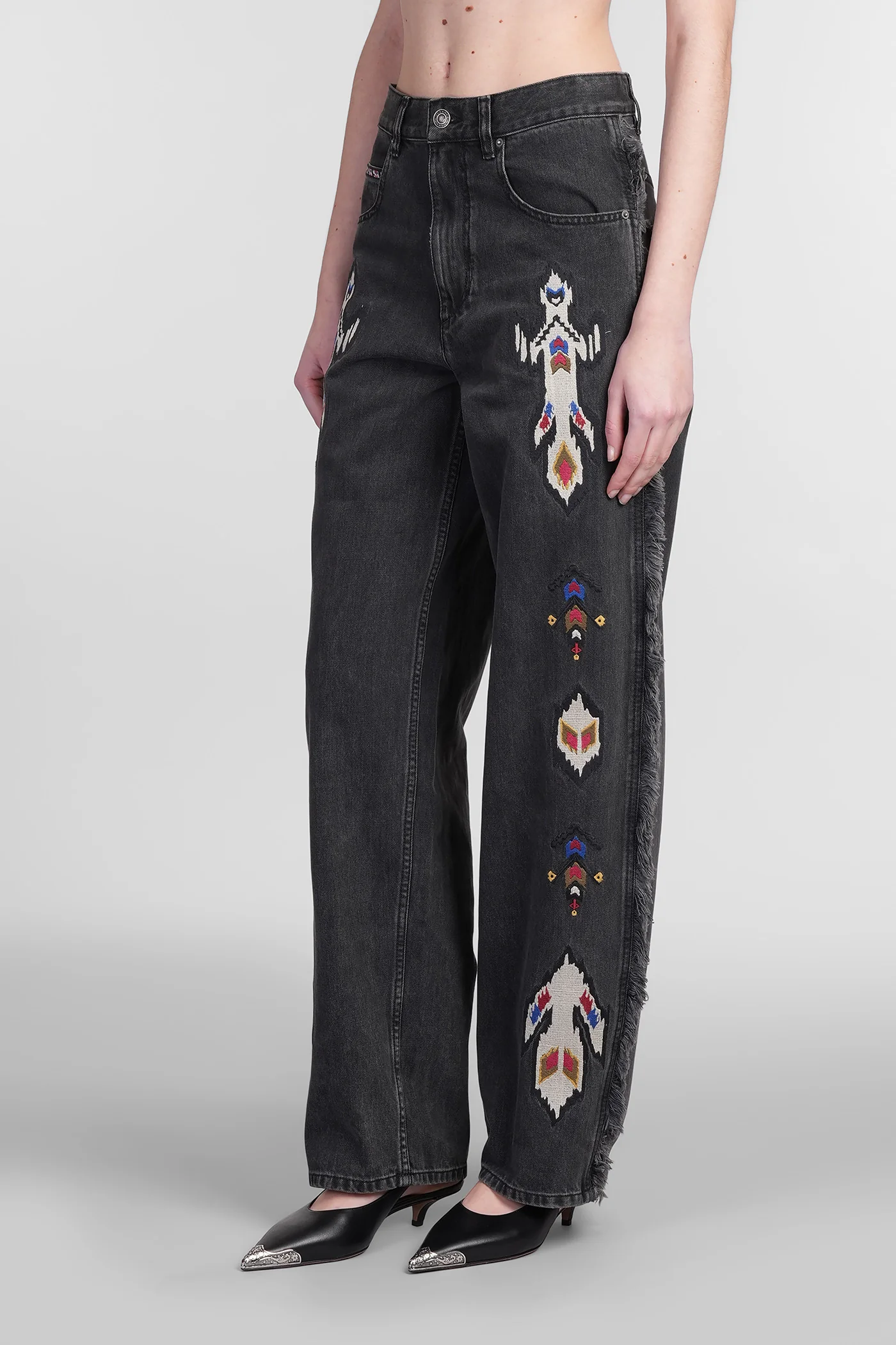 Maella Jeans in black cotton - Image 4