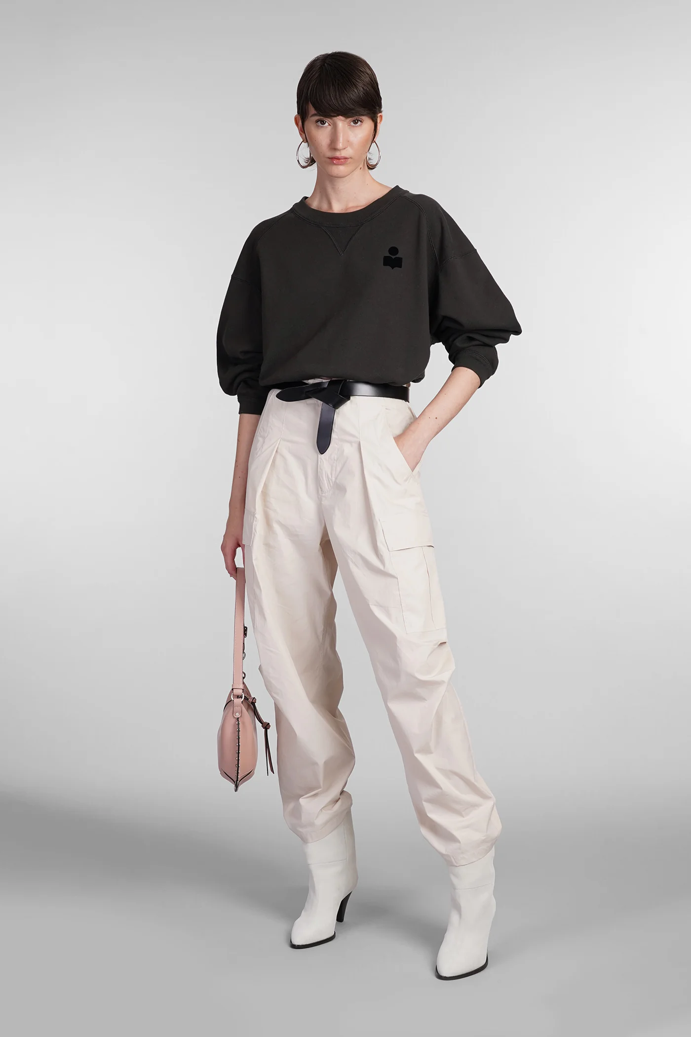 Margo Sweatshirt in grey cotton - Image 2