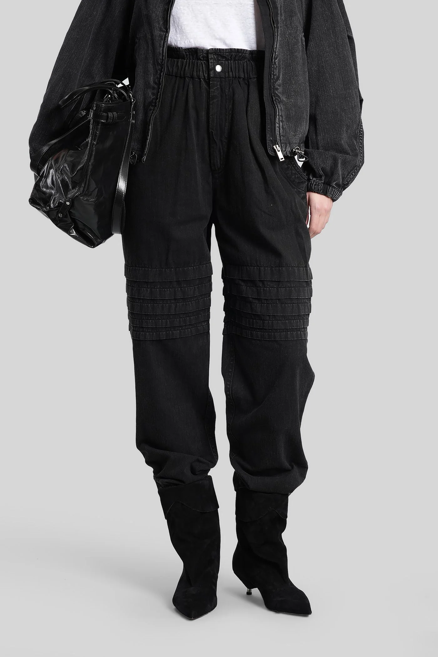 Mellya Pants in black cotton