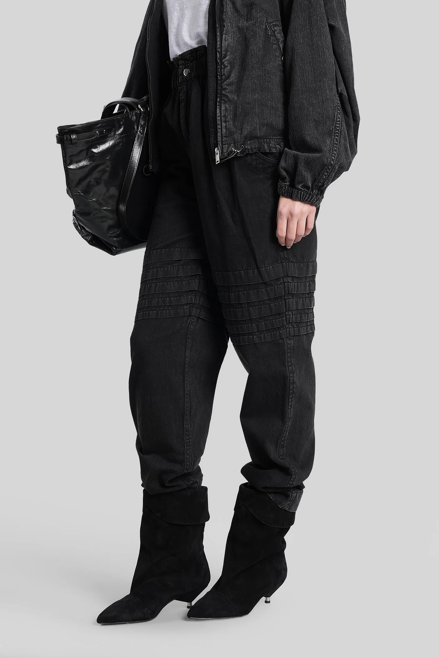 Mellya Pants in black cotton - Image 4