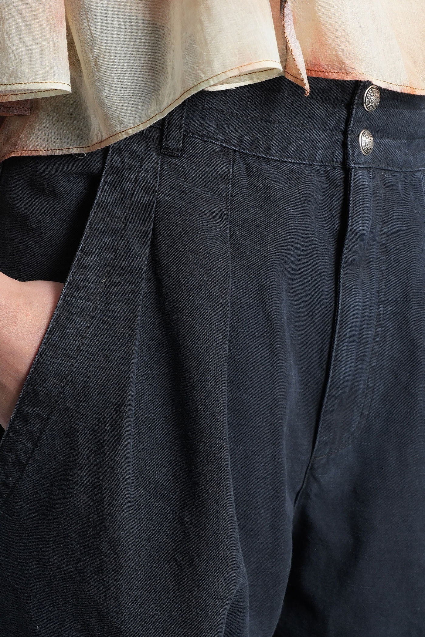 Nadine Pants in black cotton - Image 5