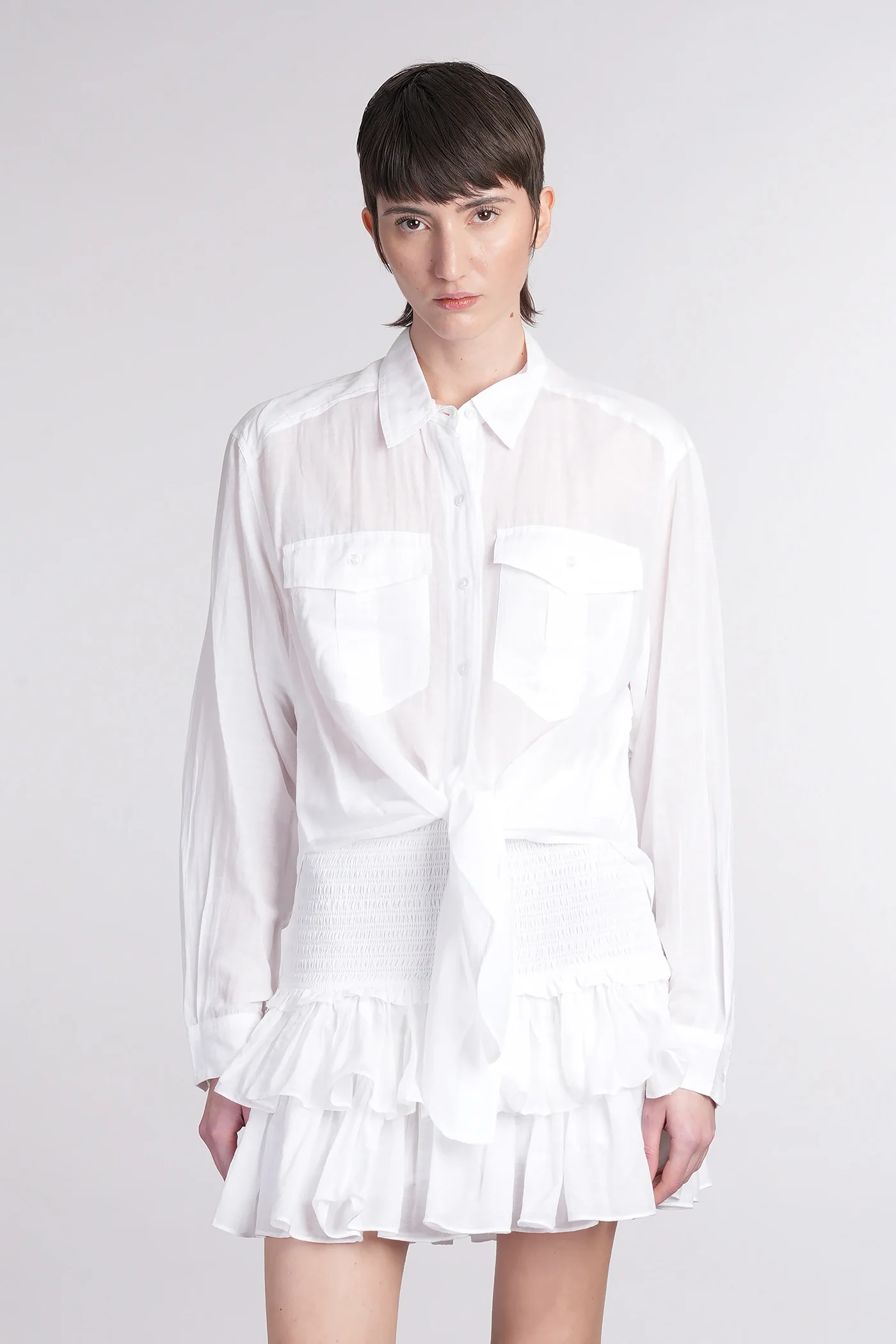 Nath Shirt in white cotton