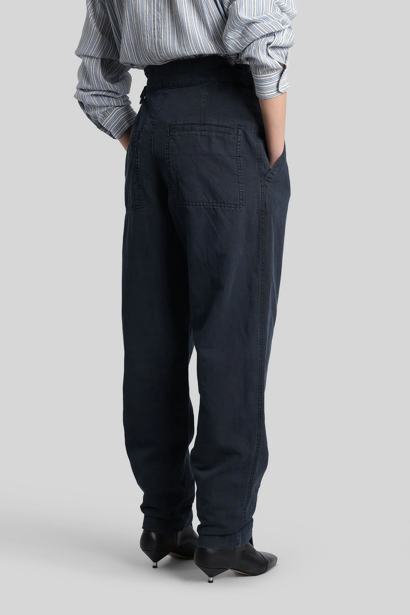 Neriah Pants in black cotton - Image 3