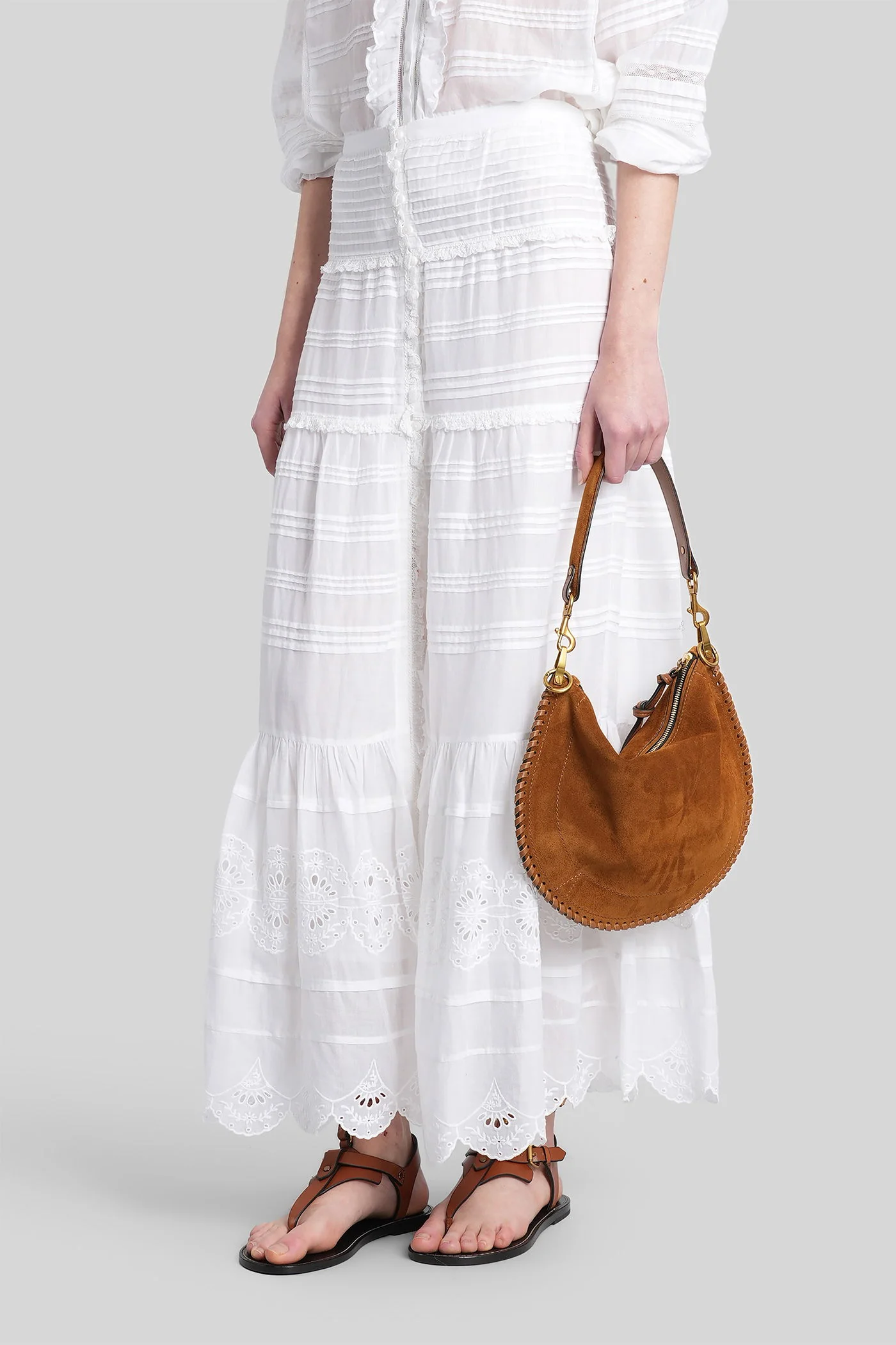 Paoline Skirt in white cotton - Image 4