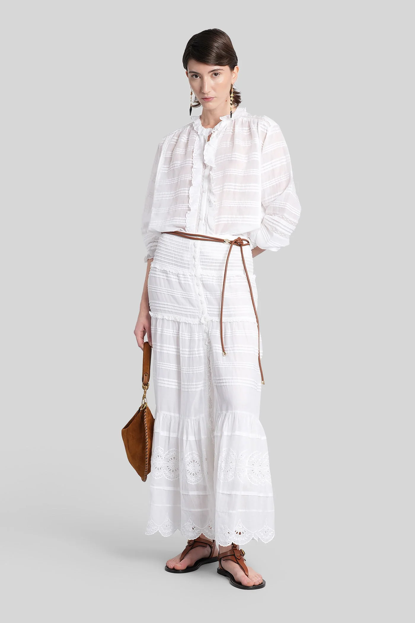 Peline Shirt in white cotton - Image 2