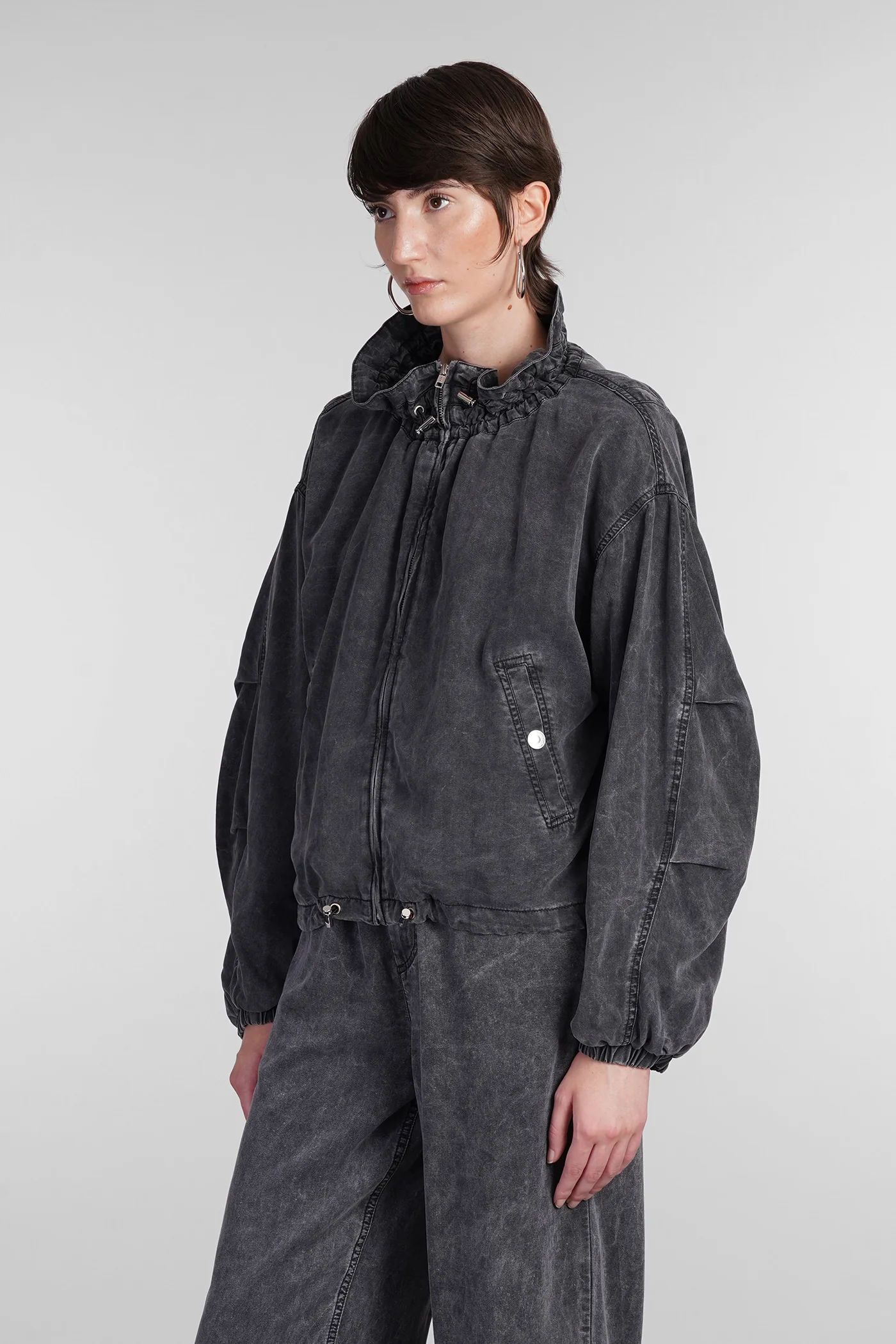 Plume Casual jacket in grey wool and polyester - Image 4