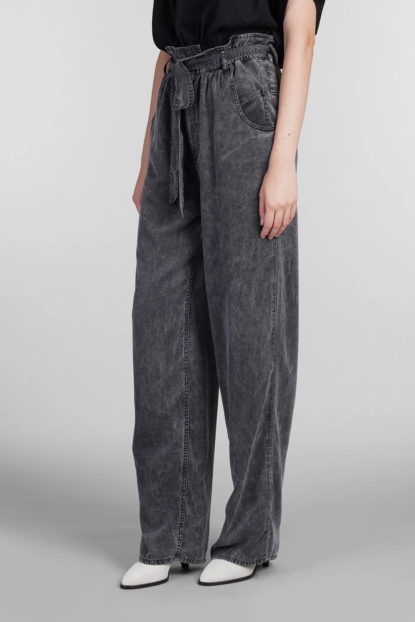Priana Pants in grey cotton - Image 4
