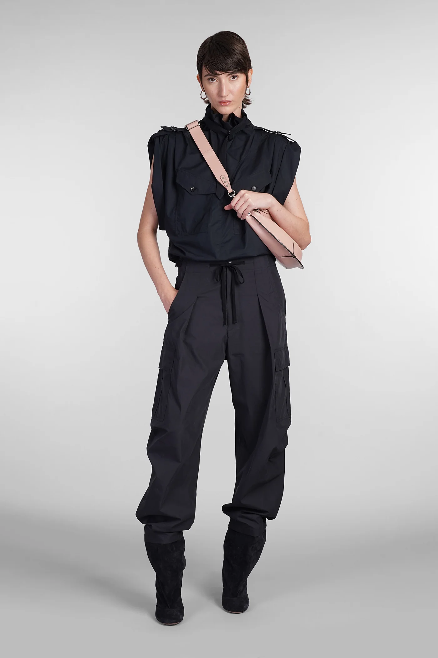 Rebecca Pants in grey cotton - Image 2