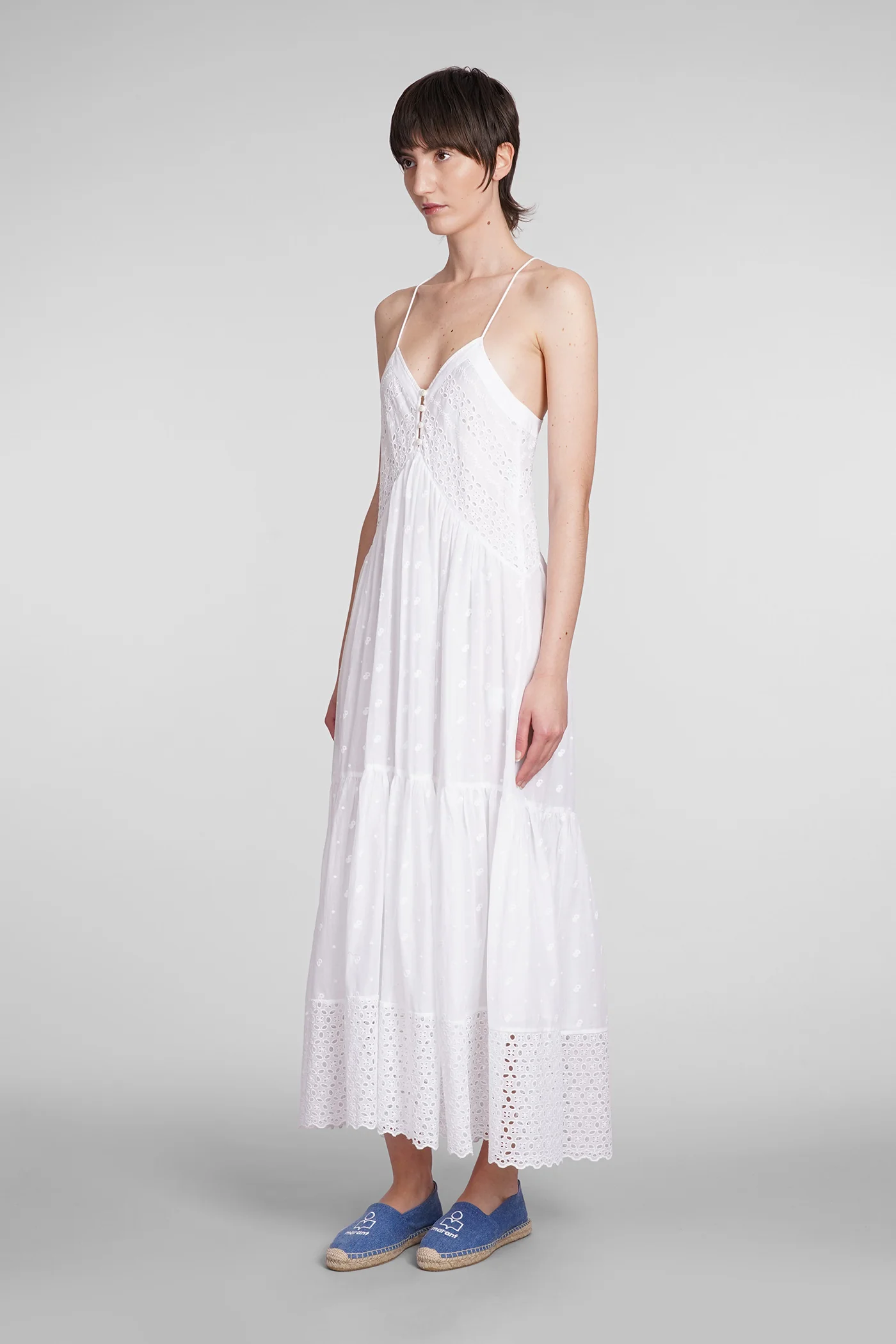 Sabba Dress woman  in white cotton - Image 4
