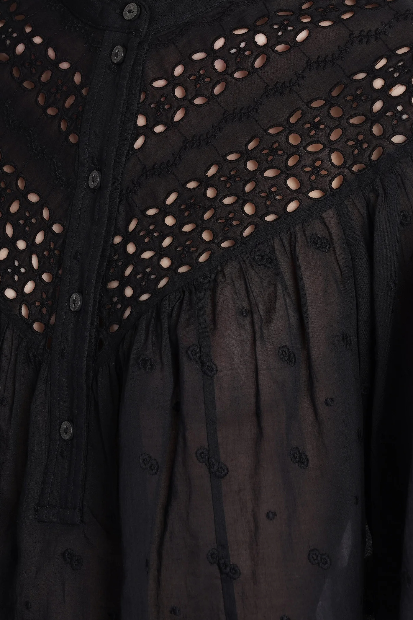 Safi Blouse in black cotton - Image 5