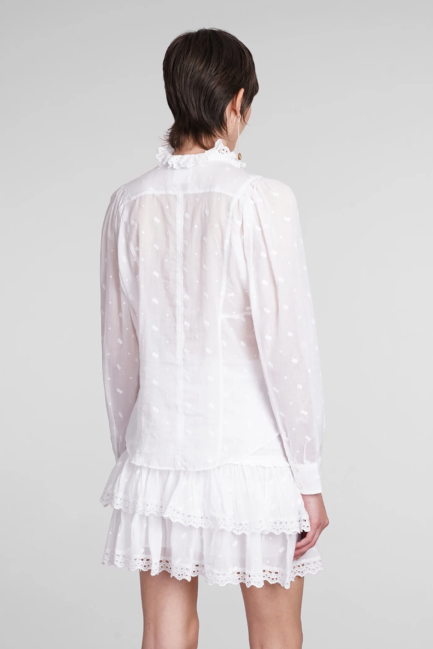 Terzali Blouse in white cotton - Image 3