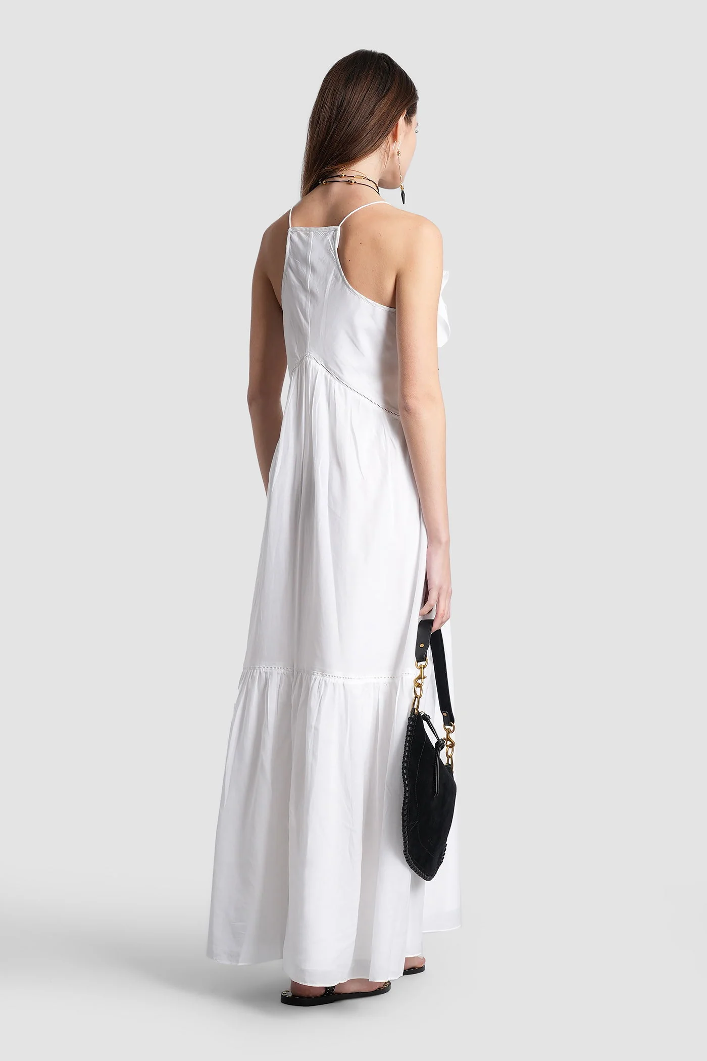 Vasma Long dress in white cotton - Image 3