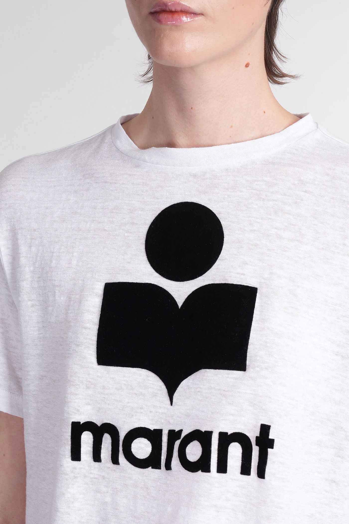 Zewel T-Shirt in white linen - Image 5