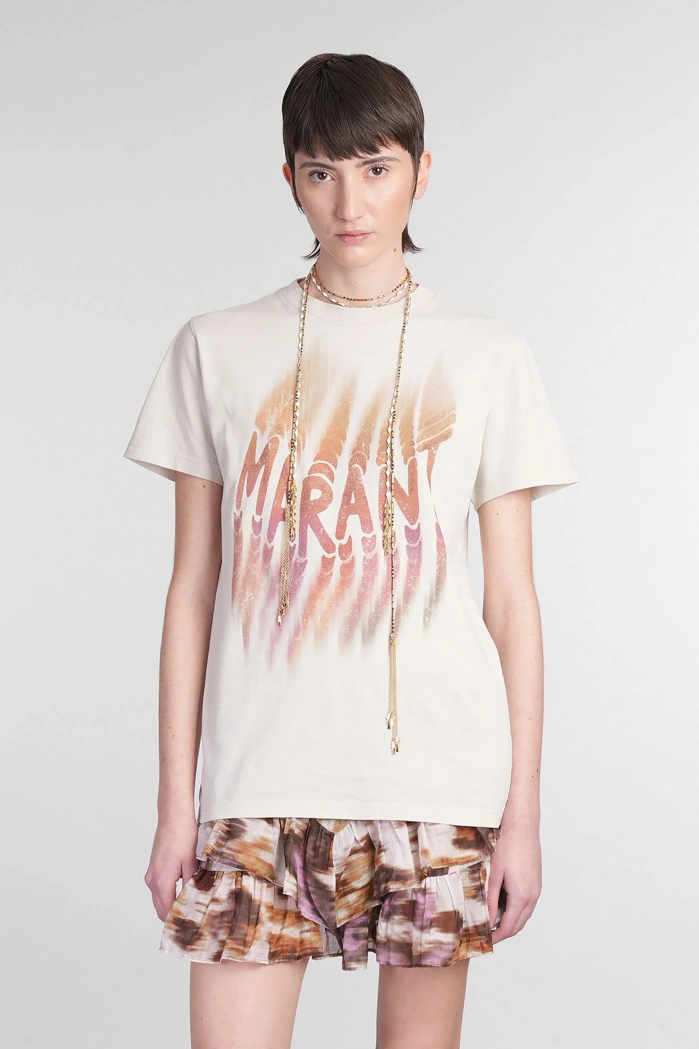 Zoeline T-Shirt in beige cotton